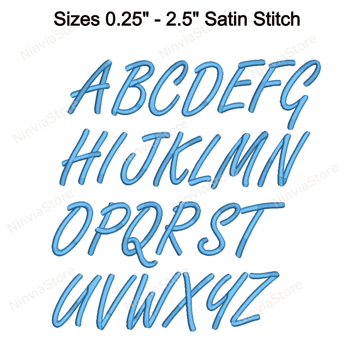 Police de broderie Machine Quany Script, 15 tailles, 8 formats, police BX, police PE, motifs de broderie Monogram Alphabet