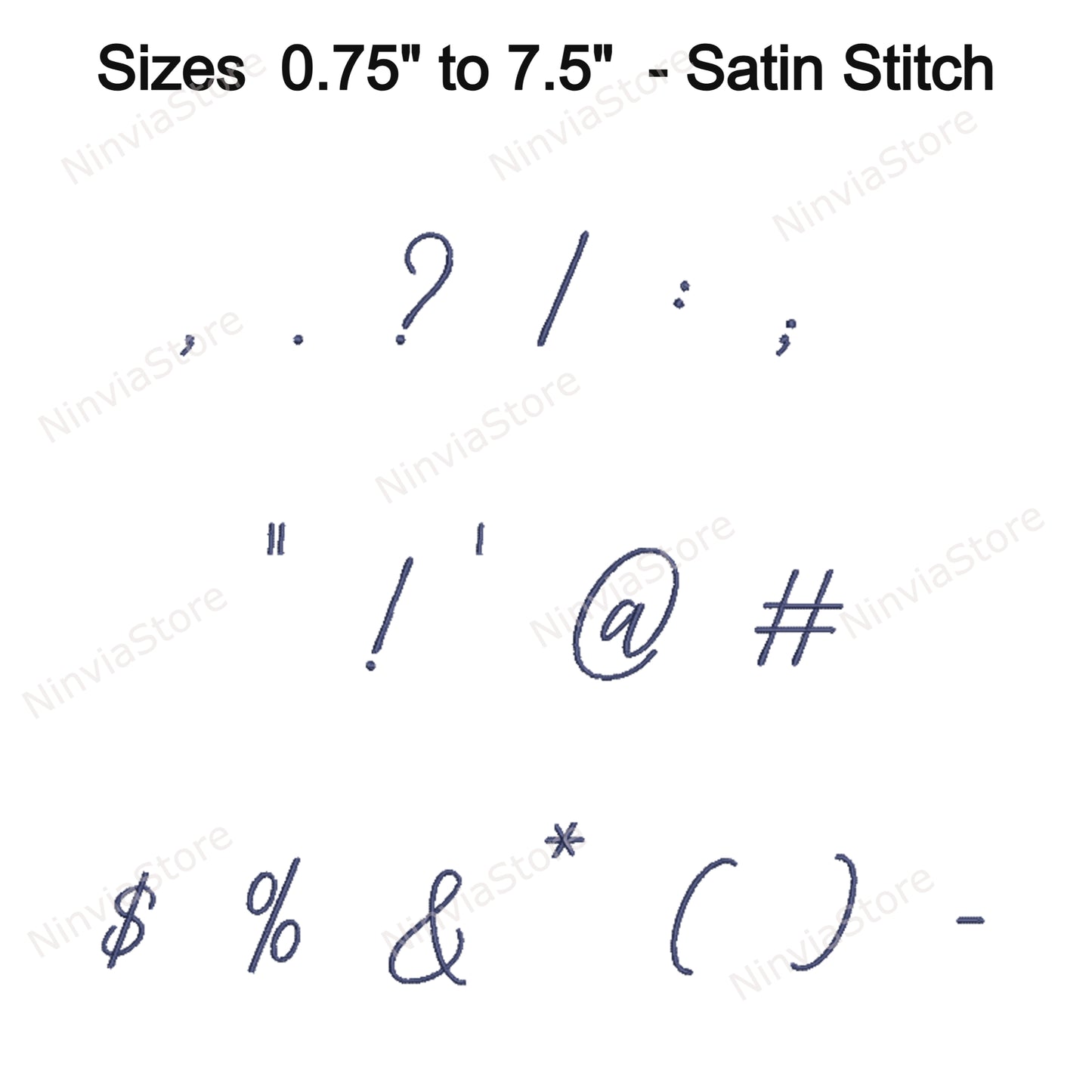 The Thinnest Signature Script Machine Embroidery Font, 17 sizes, 8 formats, BX Font, PE font, Monogram Alphabet Embroidery Design