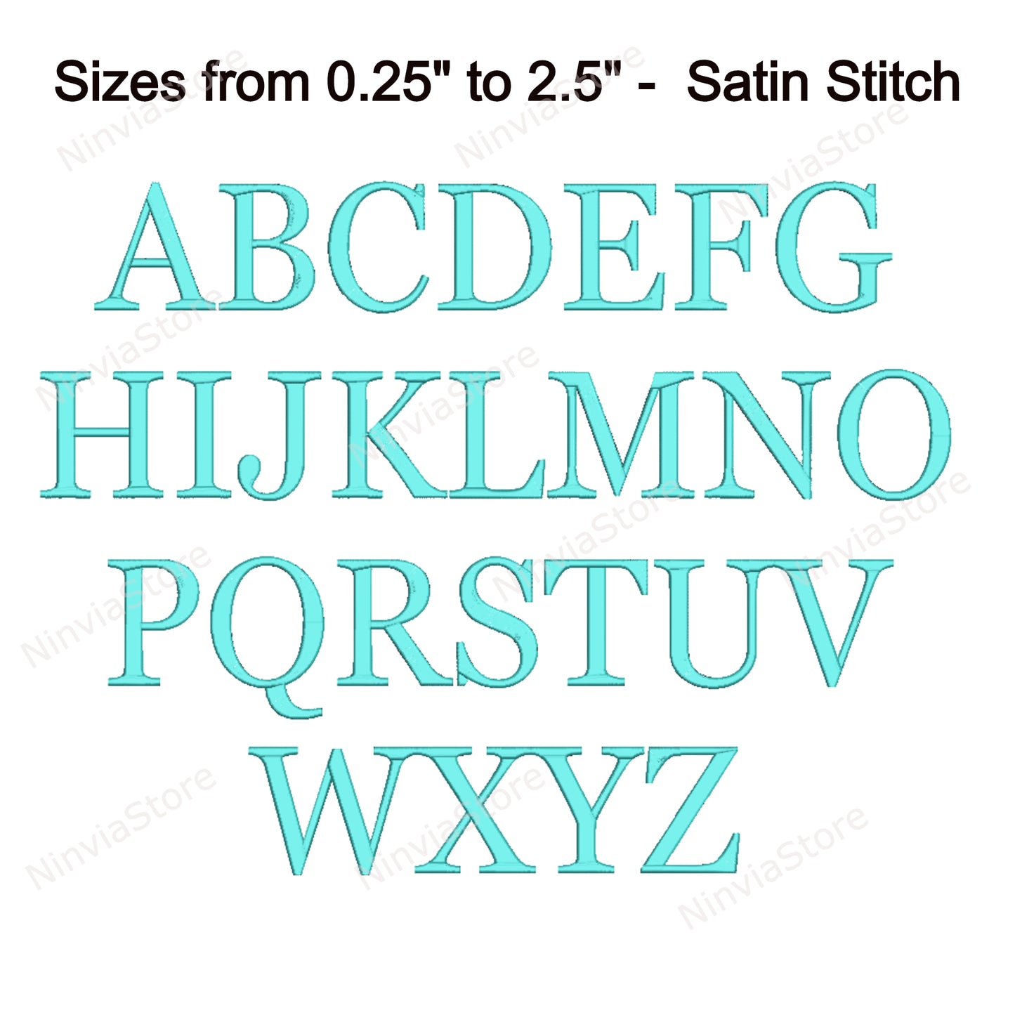 Police de broderie Machine Georgia, 15 tailles, 8 formats, police BX, police PE, motifs de broderie Monogram Alphabet