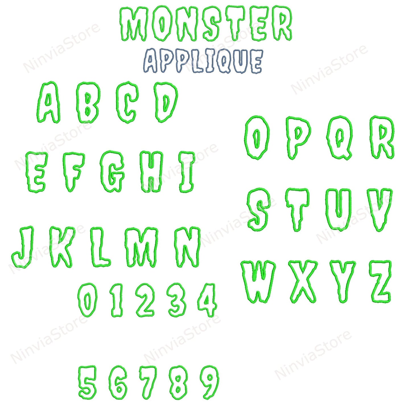 8 VIP Applique Embroidery Fonts Bundle, Machine Embroidery Font VIP, Applique Monogram Font, VIP font for Embroidery