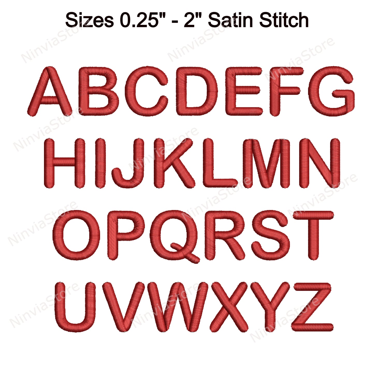 Arial abgerundete Maschinenstickschrift, 15 Größen, 8 Formate, BX-Schriftart, PE-Schriftart, Monogramm-Alphabet-Stickmotive