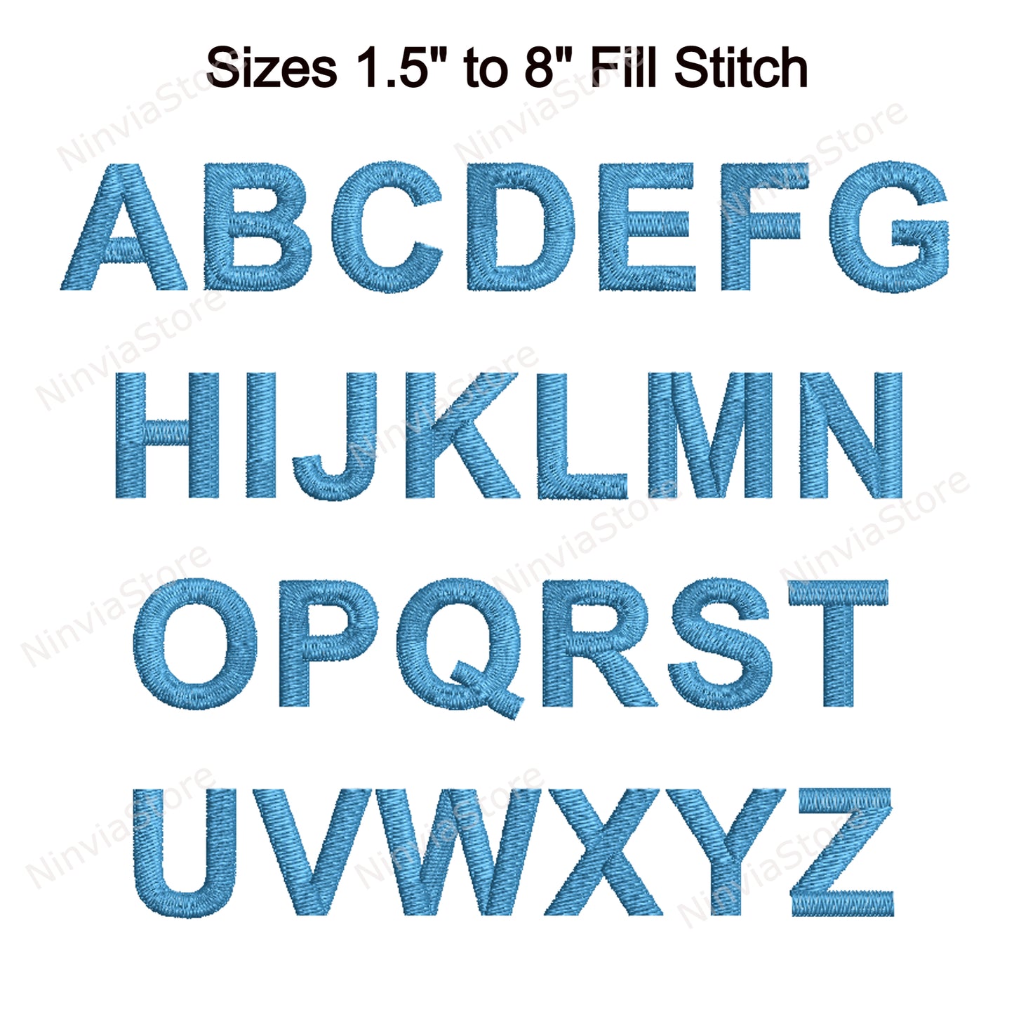 Police de broderie machine Arial Bold, 15 tailles, 8 formats, police BX, police PE, motifs de broderie Monogram Alphabet