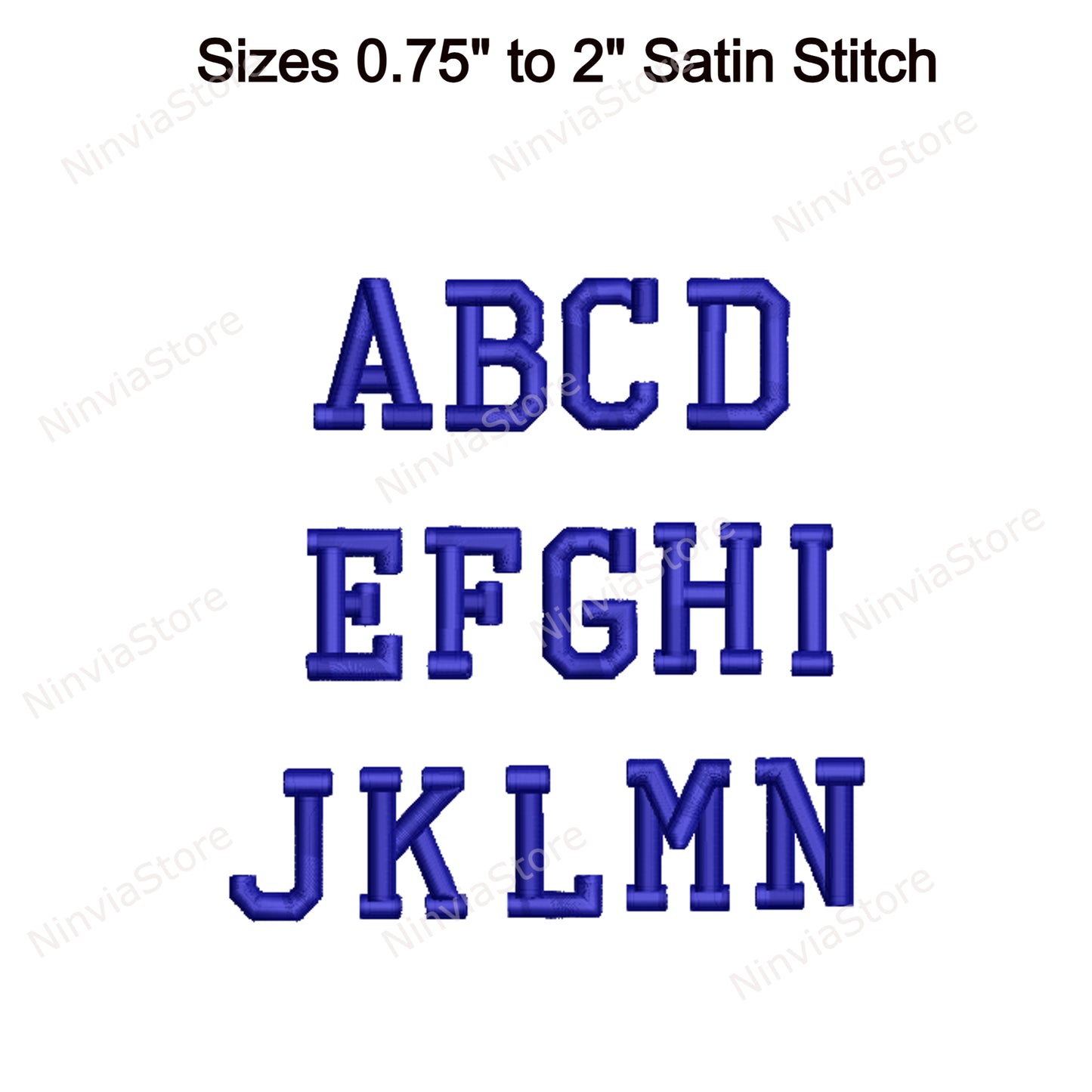 Bloc de police de broderie machine, 15 tailles, 8 formats, police BX, police PE, motifs de broderie Monogram Alphabet