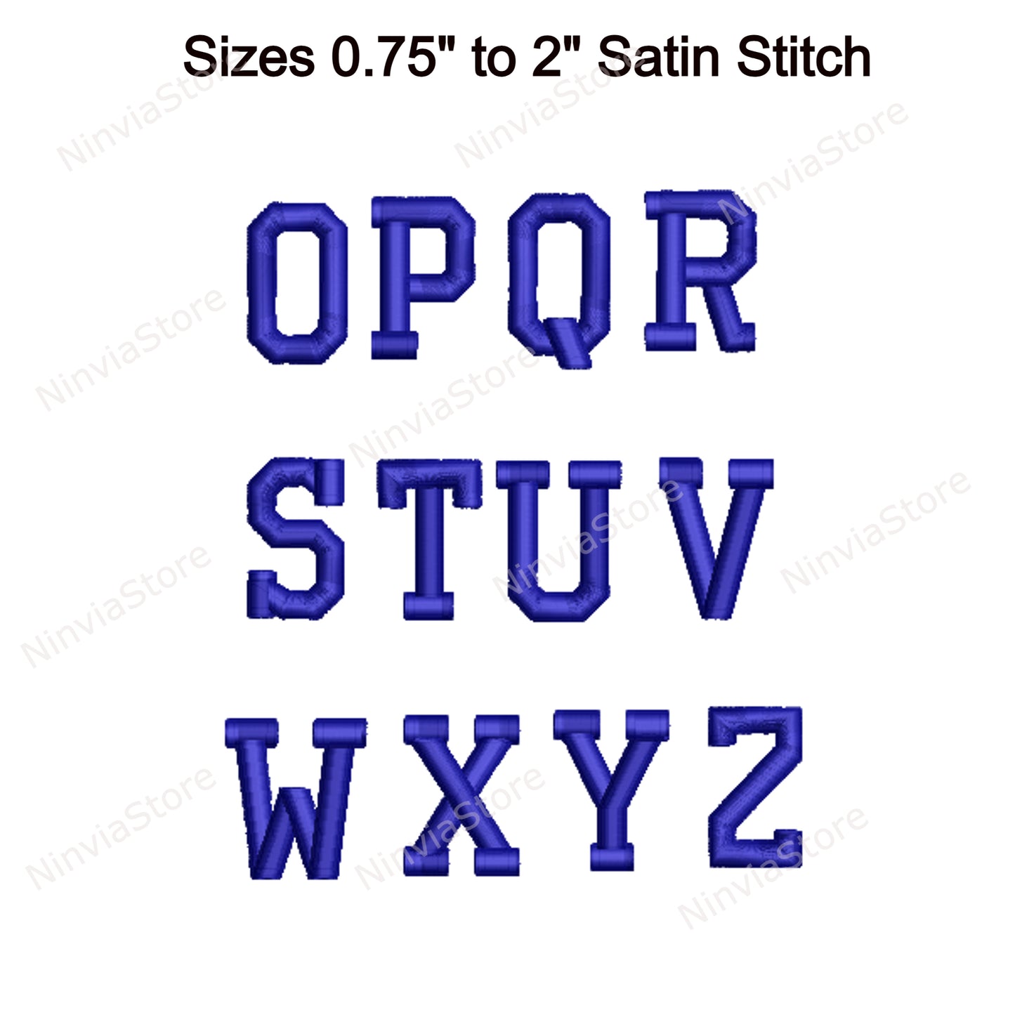 Bloc de police de broderie machine, 15 tailles, 8 formats, police BX, police PE, motifs de broderie Monogram Alphabet