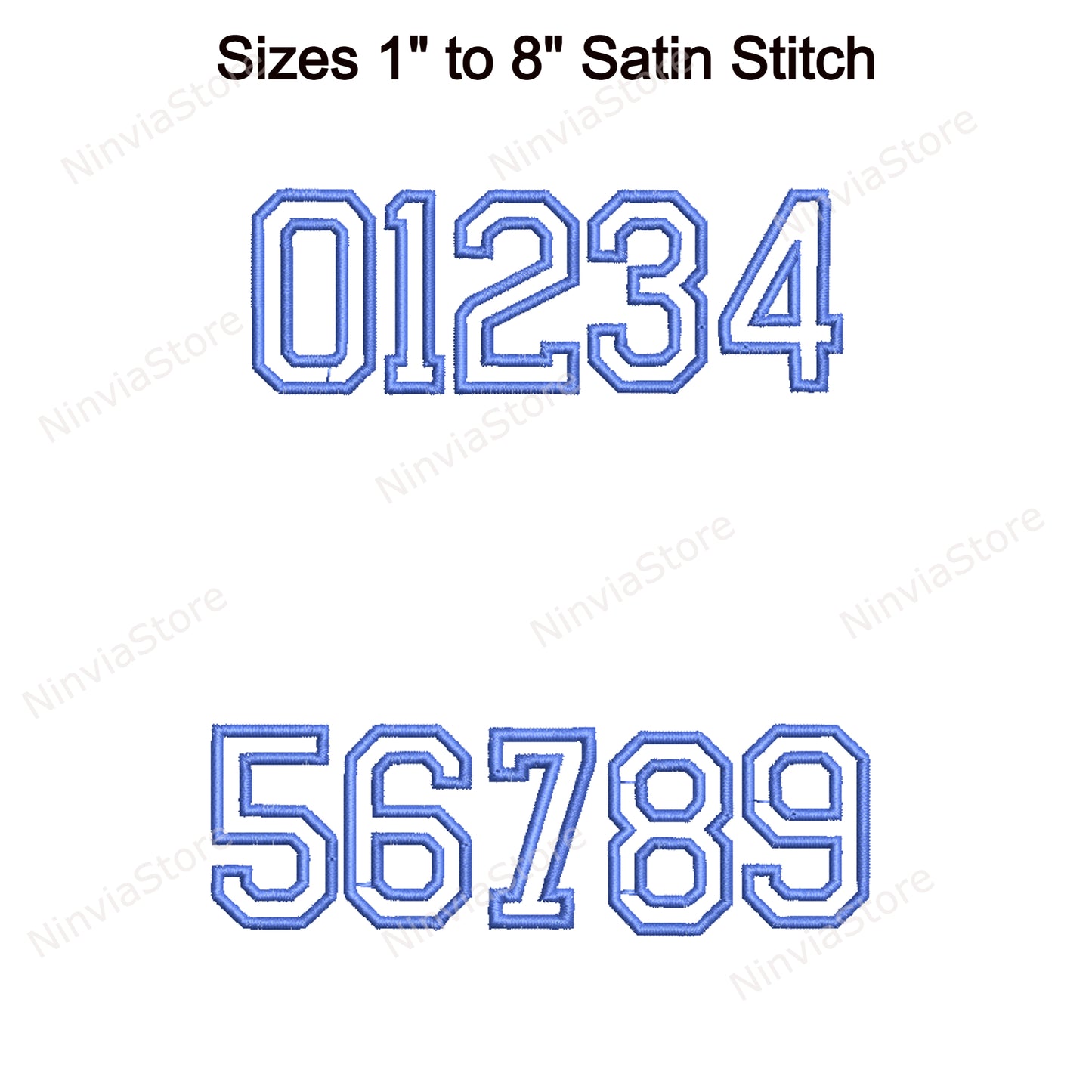 Police de broderie machine Athletic Outline, 15 tailles, 8 formats, police BX, police PE, motifs de broderie Monogram Alphabet