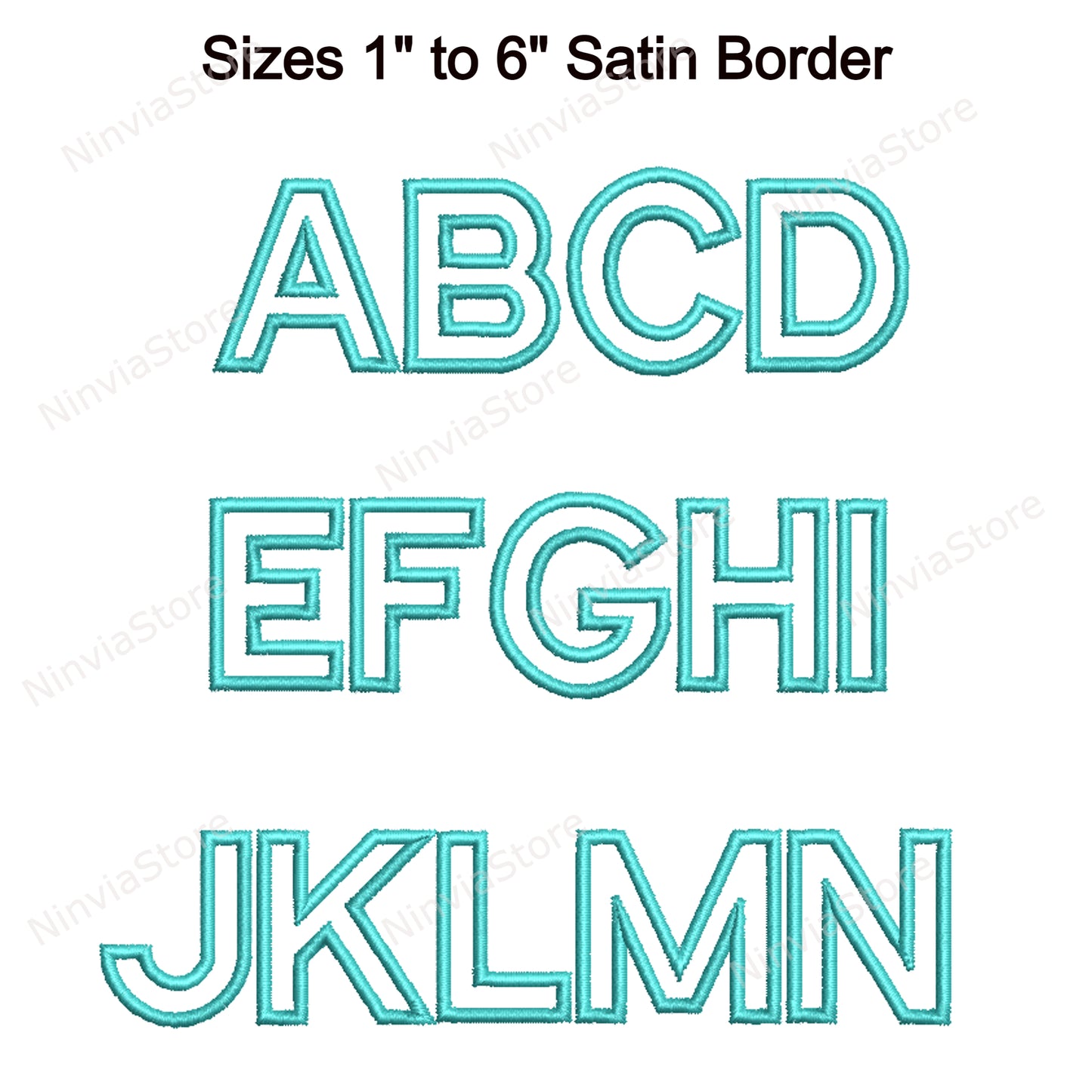 Block-Applikation-Maschinenstickschrift, 10 Größen, 8 Formate, BX-Schriftart, PE-Schriftart, Monogramm-Alphabet-Stickmotive