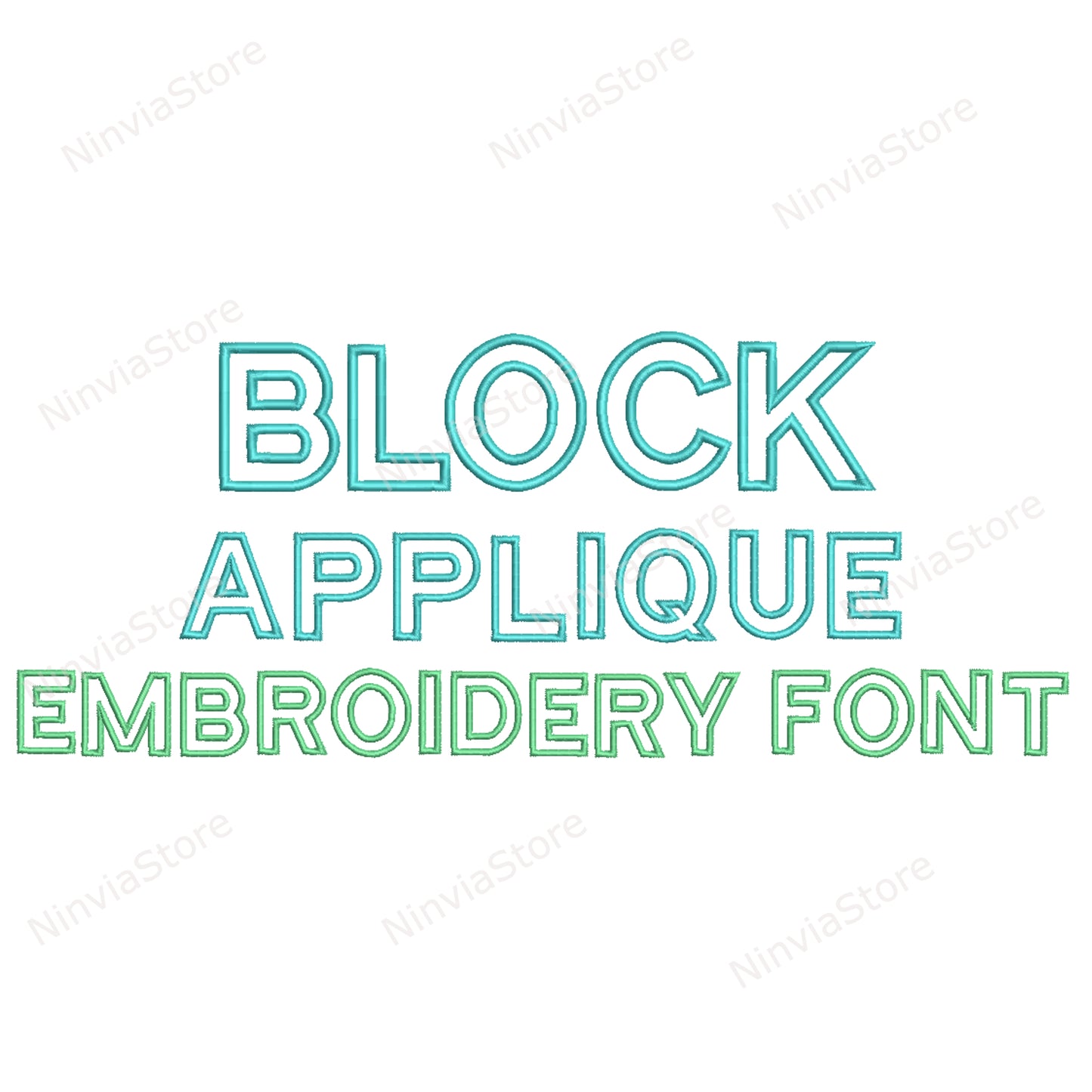 Block-Applikation-Maschinenstickschrift, 10 Größen, 8 Formate, BX-Schriftart, PE-Schriftart, Monogramm-Alphabet-Stickmotive