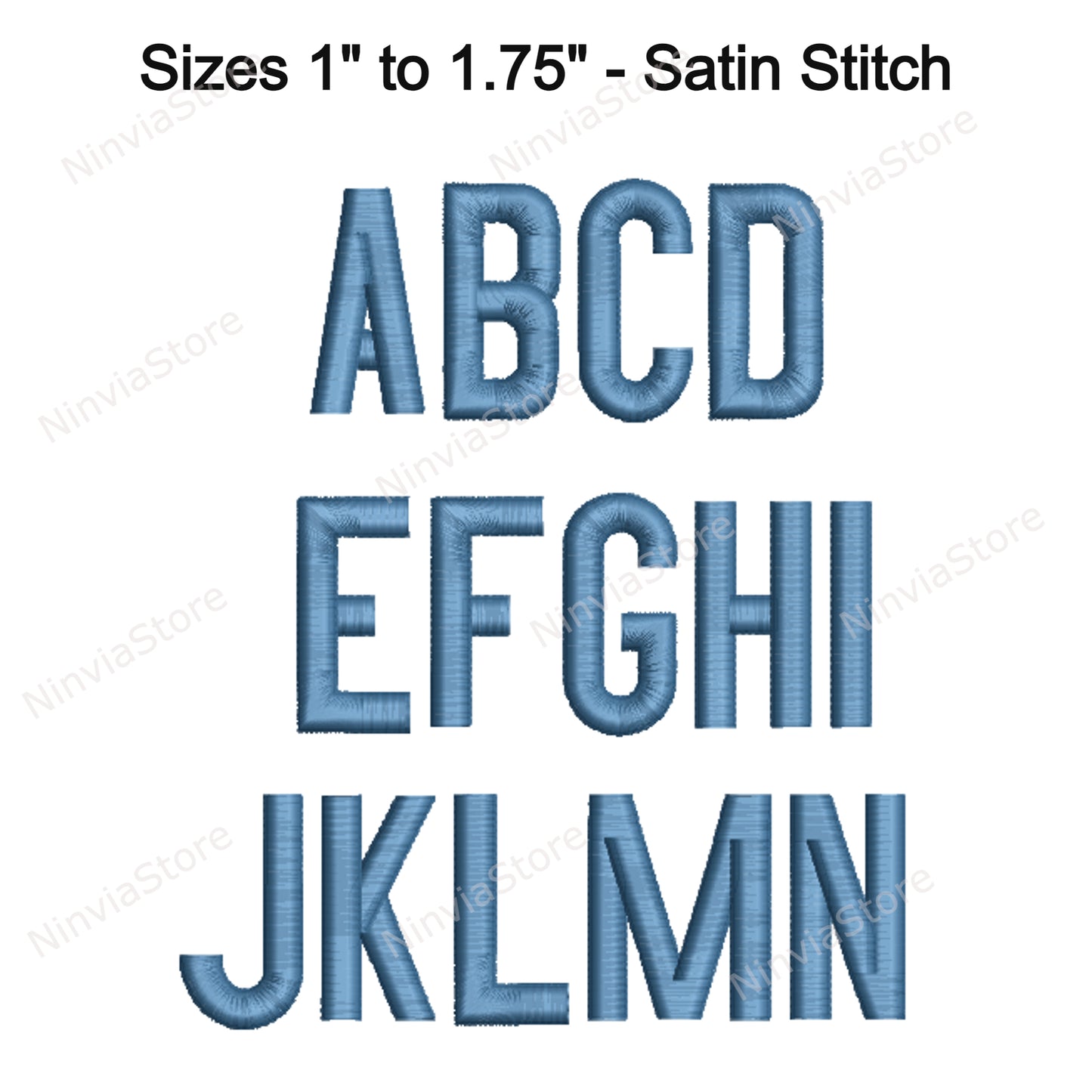Block Monogram Machine Embroidery Font, 15 sizes, 8 formats, BX Font, PE font, Monogram Alphabet Embroidery Design