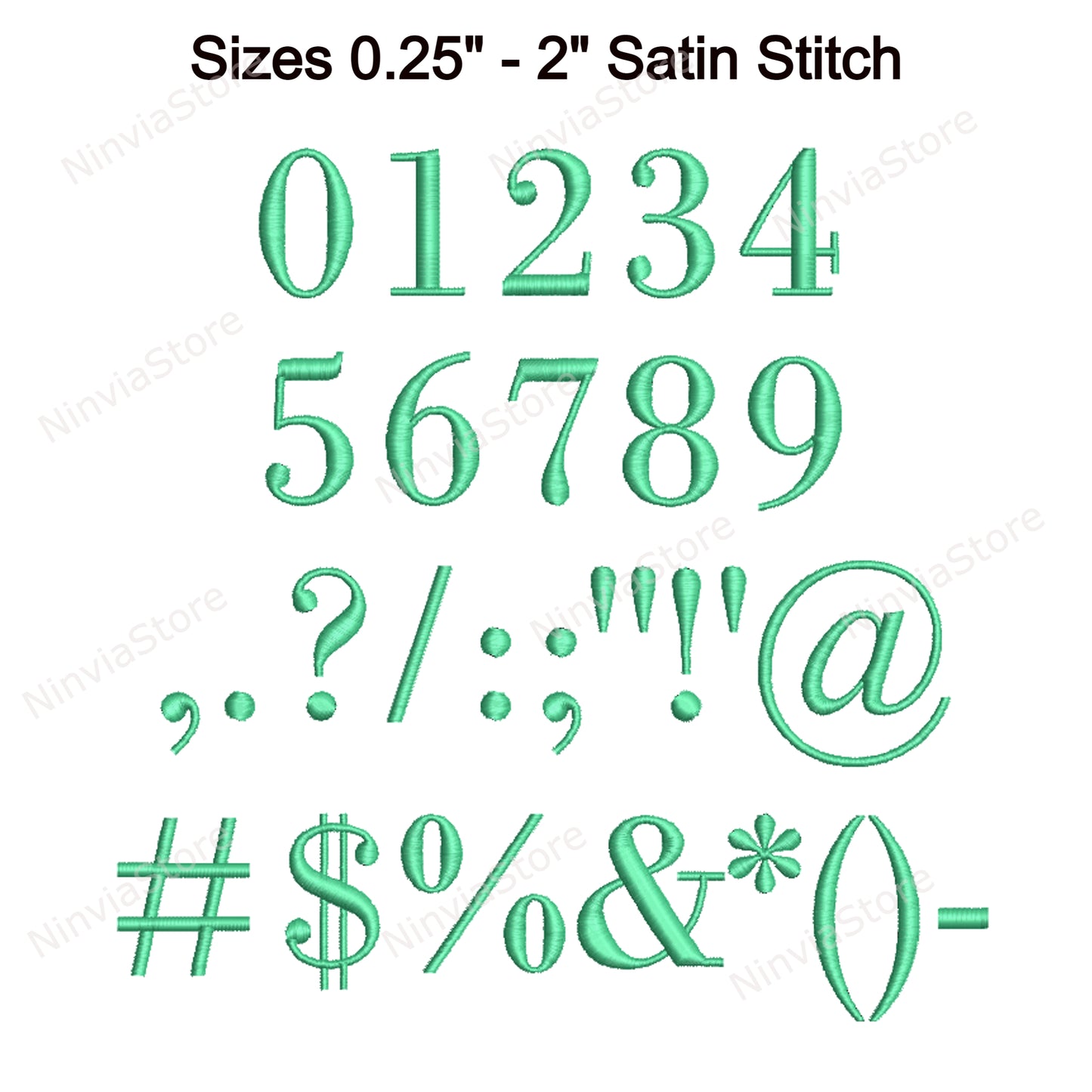 Bodoni Maschinenstickschrift, 15 Größen, 8 Formate, BX-Schriftart, PE-Schriftart, Monogramm-Alphabet-Stickmotive