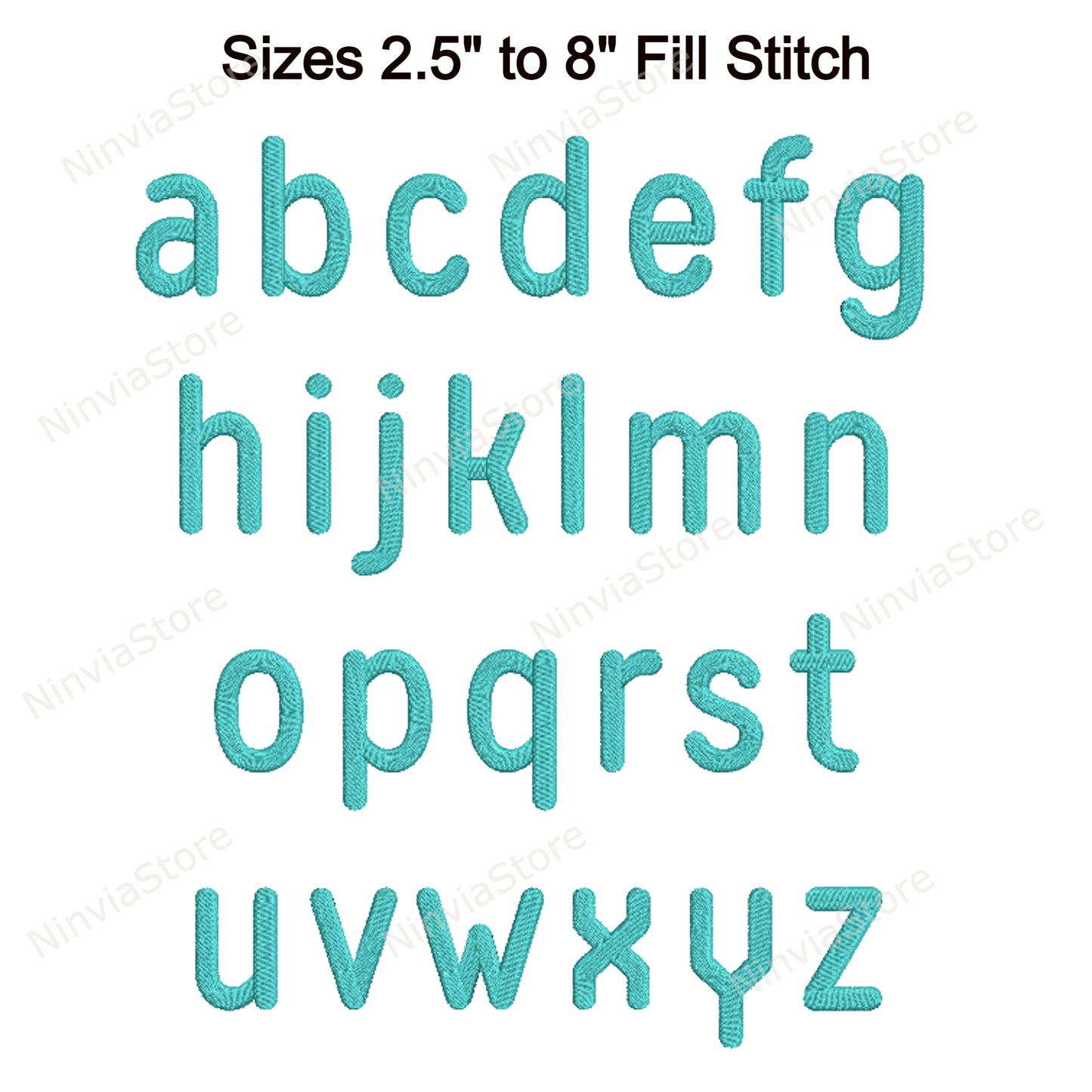 Blockabgerundete Maschinenstickschrift, 15 Größen, 8 Formate, BX-Schriftart, PE-Schriftart, Monogramm-Alphabet-Stickmotive