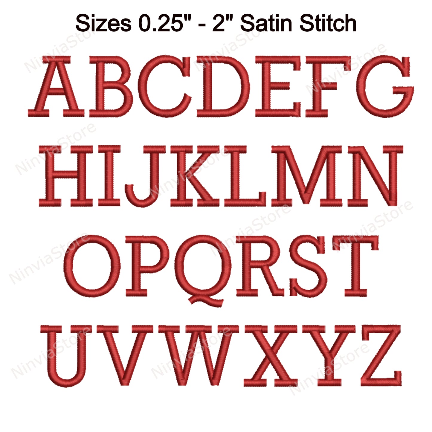 Police de broderie Machine Bourgogne, 15 tailles, 8 formats, police BX, police PE, motifs de broderie Monogram Alphabet