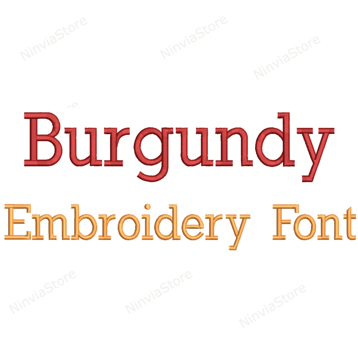 Police de broderie Machine Bourgogne, 15 tailles, 8 formats, police BX, police PE, motifs de broderie Monogram Alphabet
