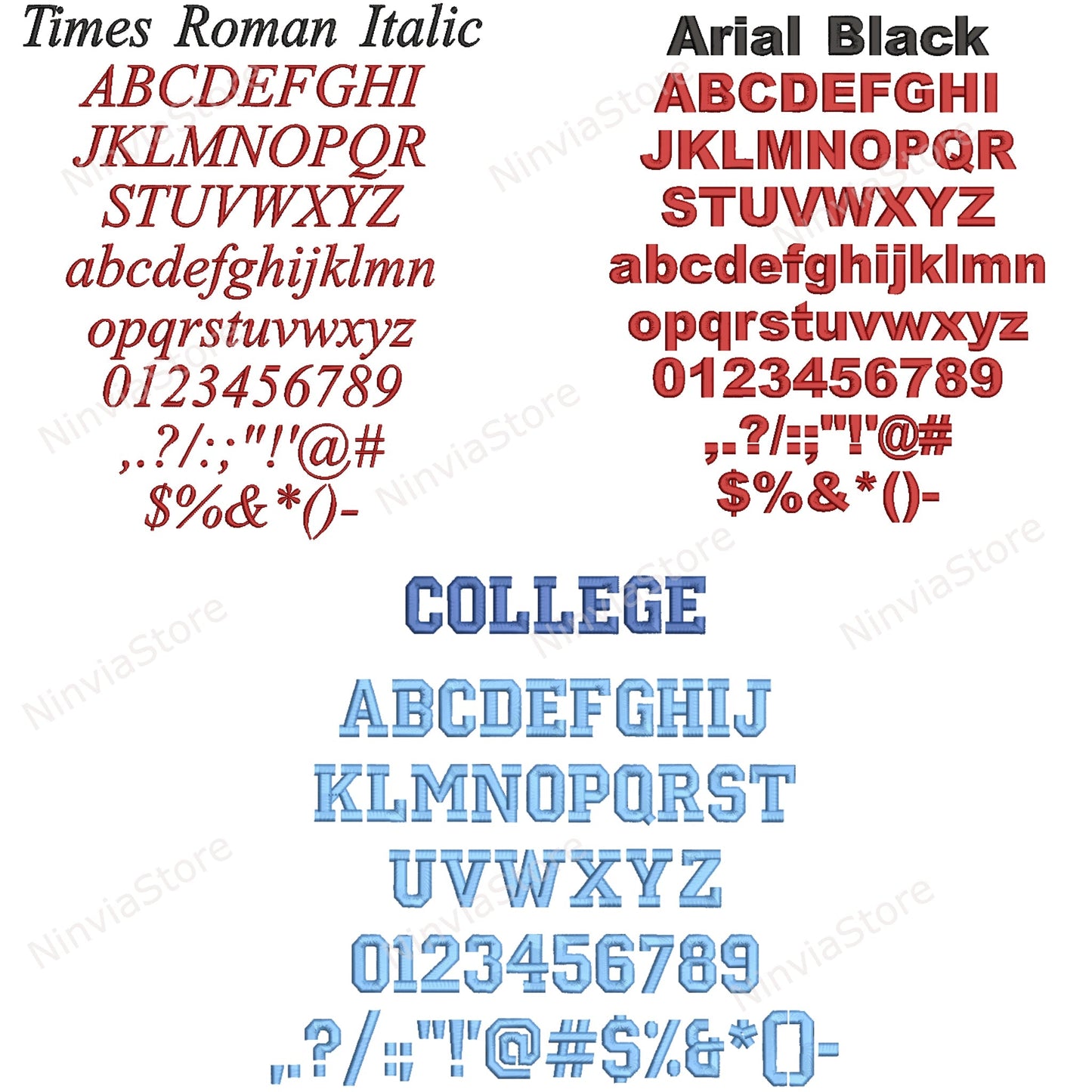 30 polices de broderie PES 1" 1,5" et 2" tailles, police de broderie machine pe, motif de broderie alphabet, police pe pour broderie, polices de petite taille