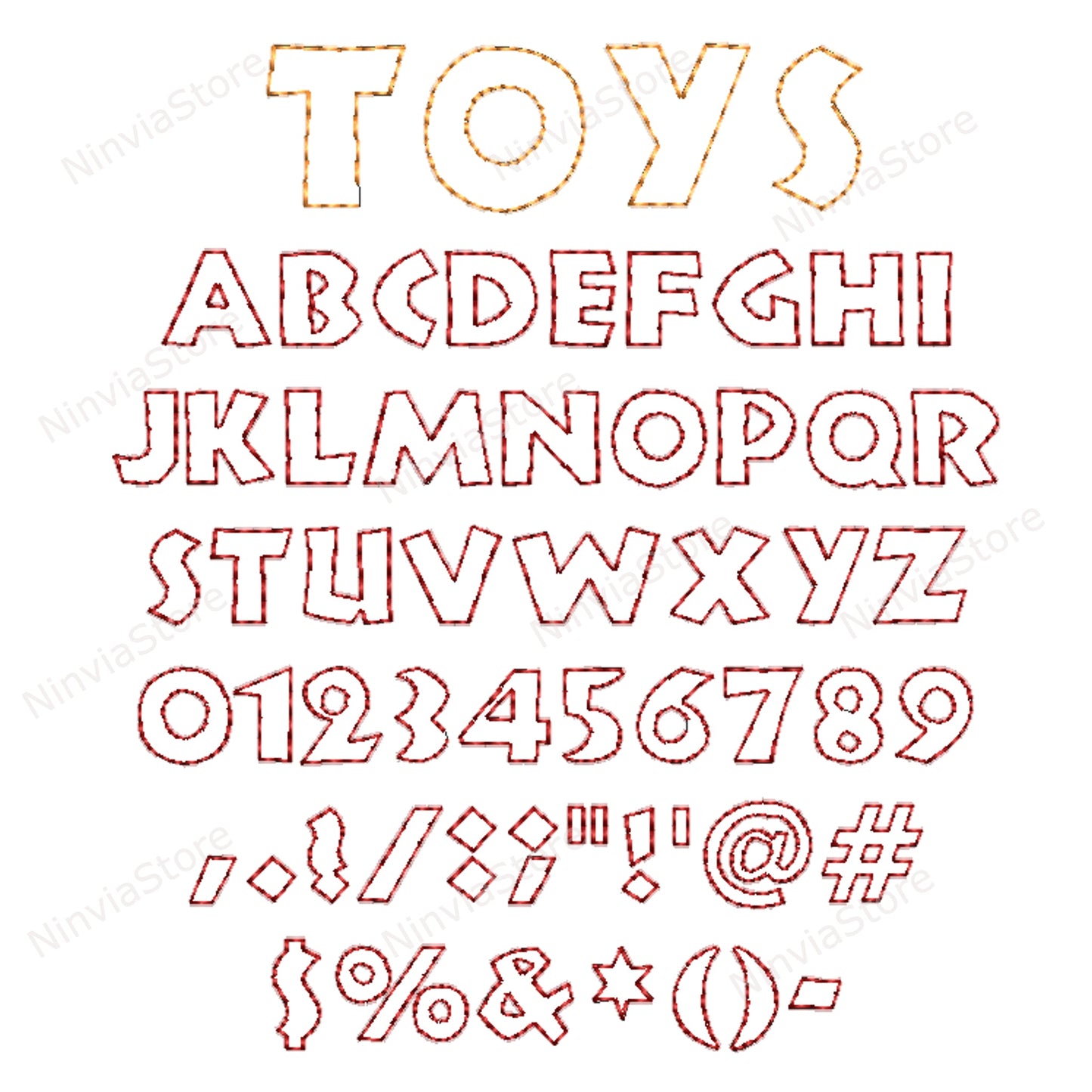 7 VP3 Bean Stitch Embroidery Fonts Bundle, Outline Run Stitch Machine Embroidery Font VP3, Monogram Alphabet Embroidery Design VP3