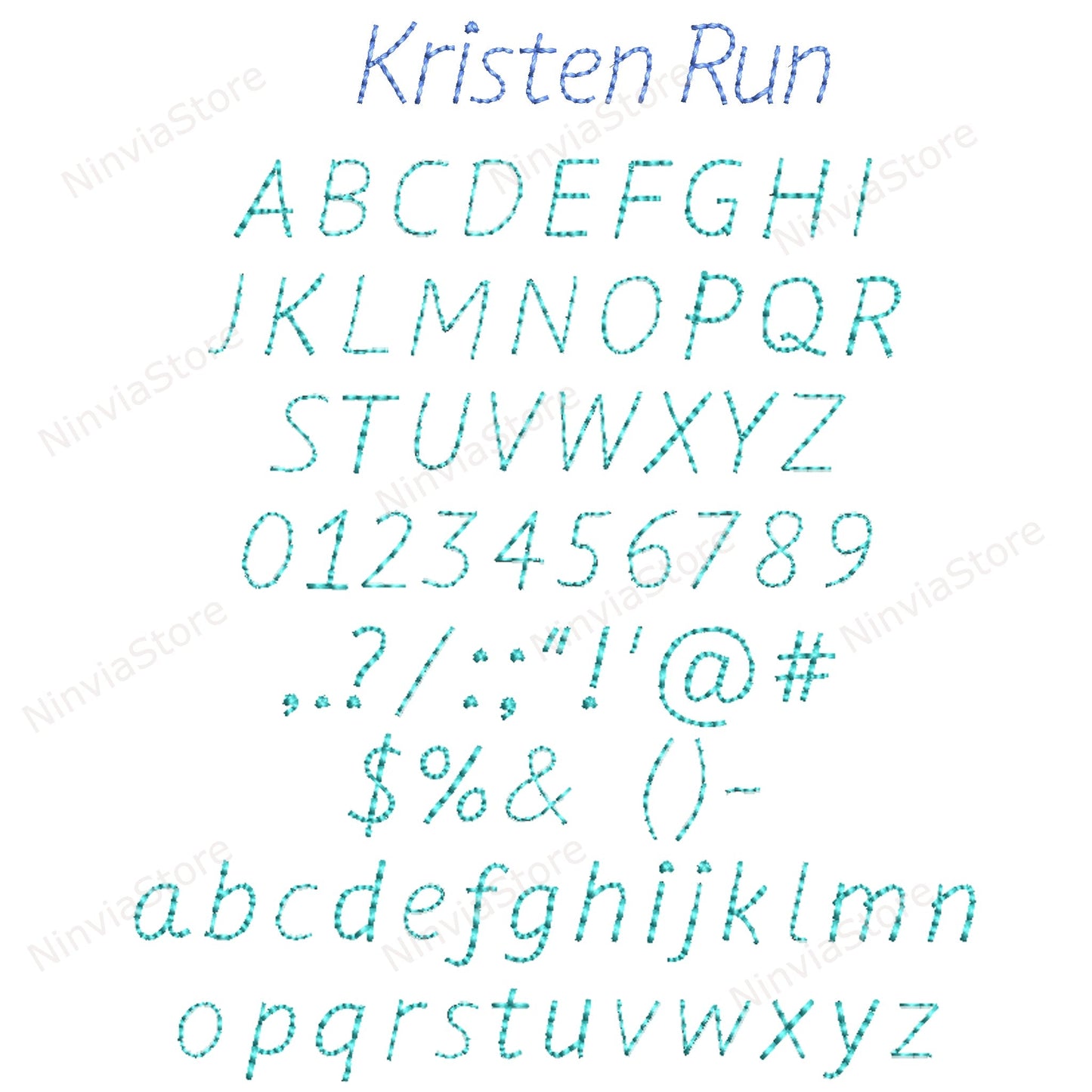 7 VIP Bean Stitch Embroidery Fonts Bundle, Run Stitch Machine Embroidery Font VIP, Script Cursive VIP font for Embroidery