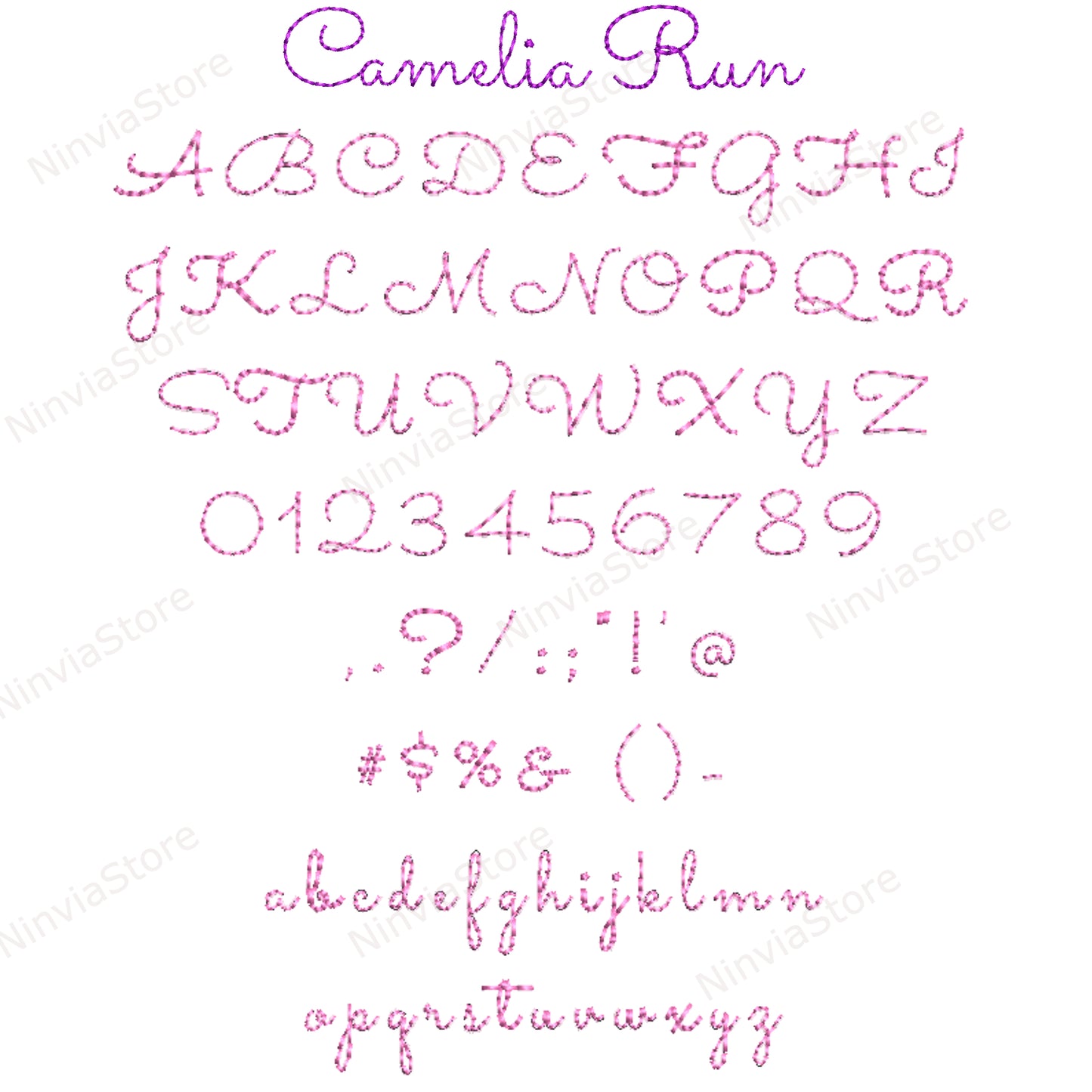 7 polices de broderie BX Bean Stitch, police de broderie Run Stitch Machine BX, motif de broderie Alphabet monogramme, police Script Cursive BX pour la broderie