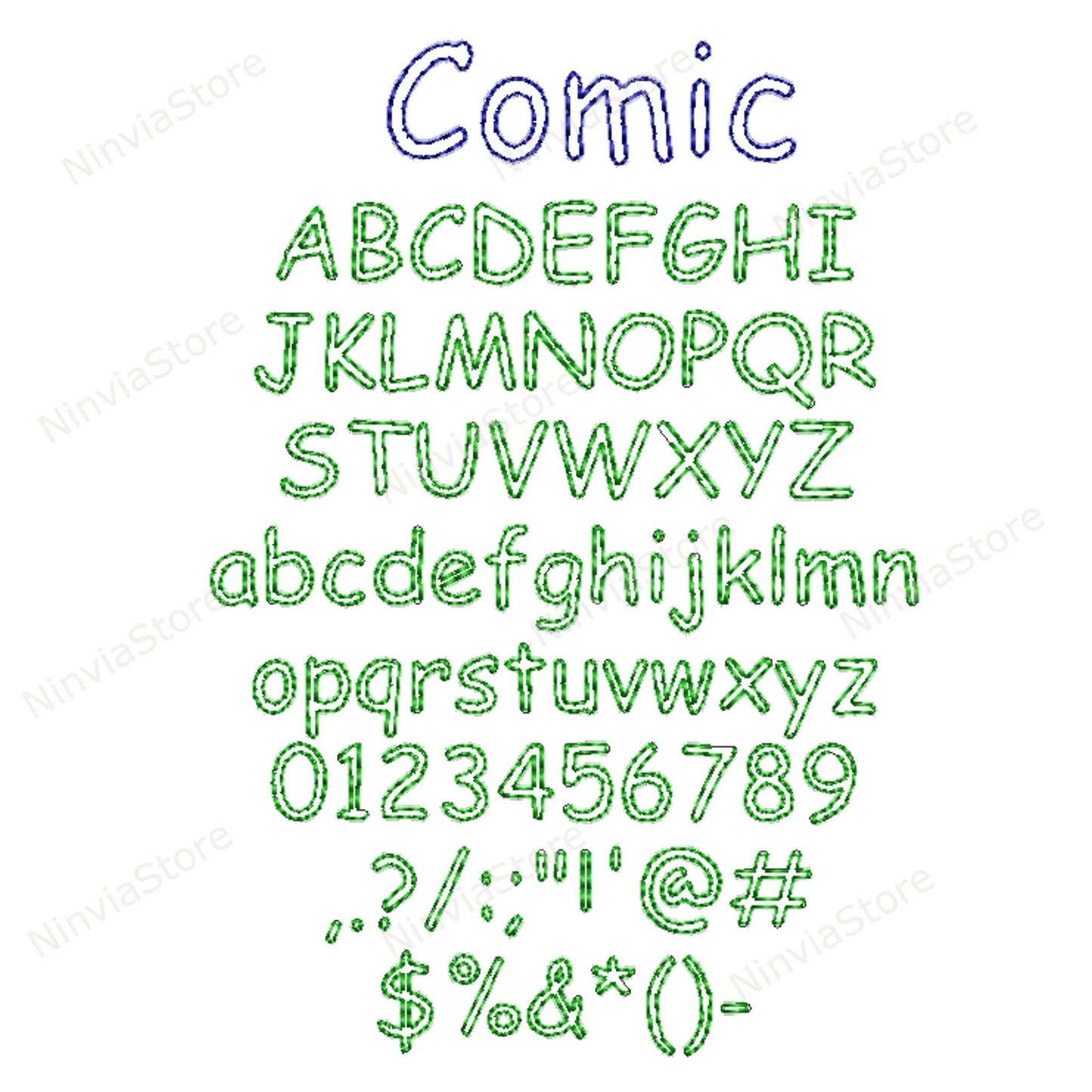7 VIP Bean Stitch Embroidery Fonts Bundle, Outline Run Stitch Machine Embroidery Font VIP, Monogram Alphabet Embroidery Design VIP