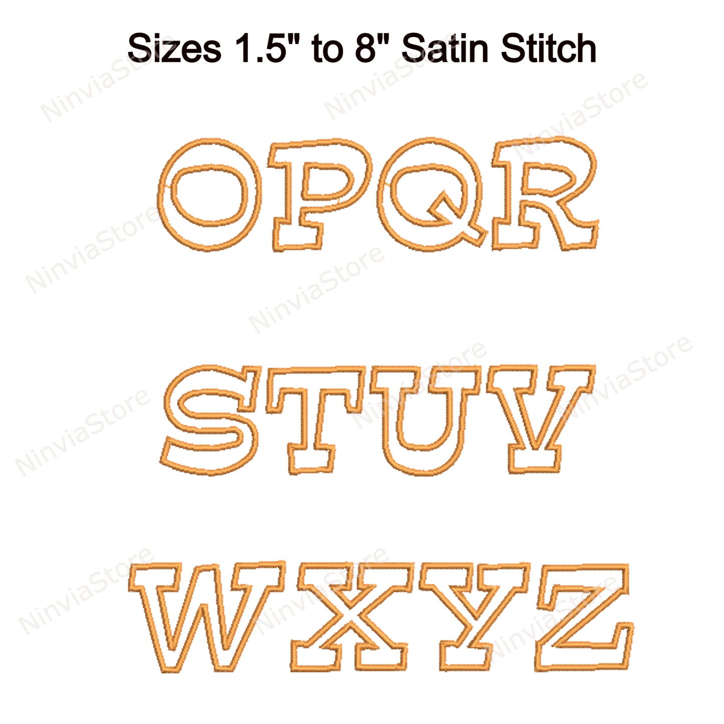 Cartoon Outline Machine Embroidery Font, 14 sizes, 8 formats, BX Font, PE font, Monogram Alphabet Embroidery Designs