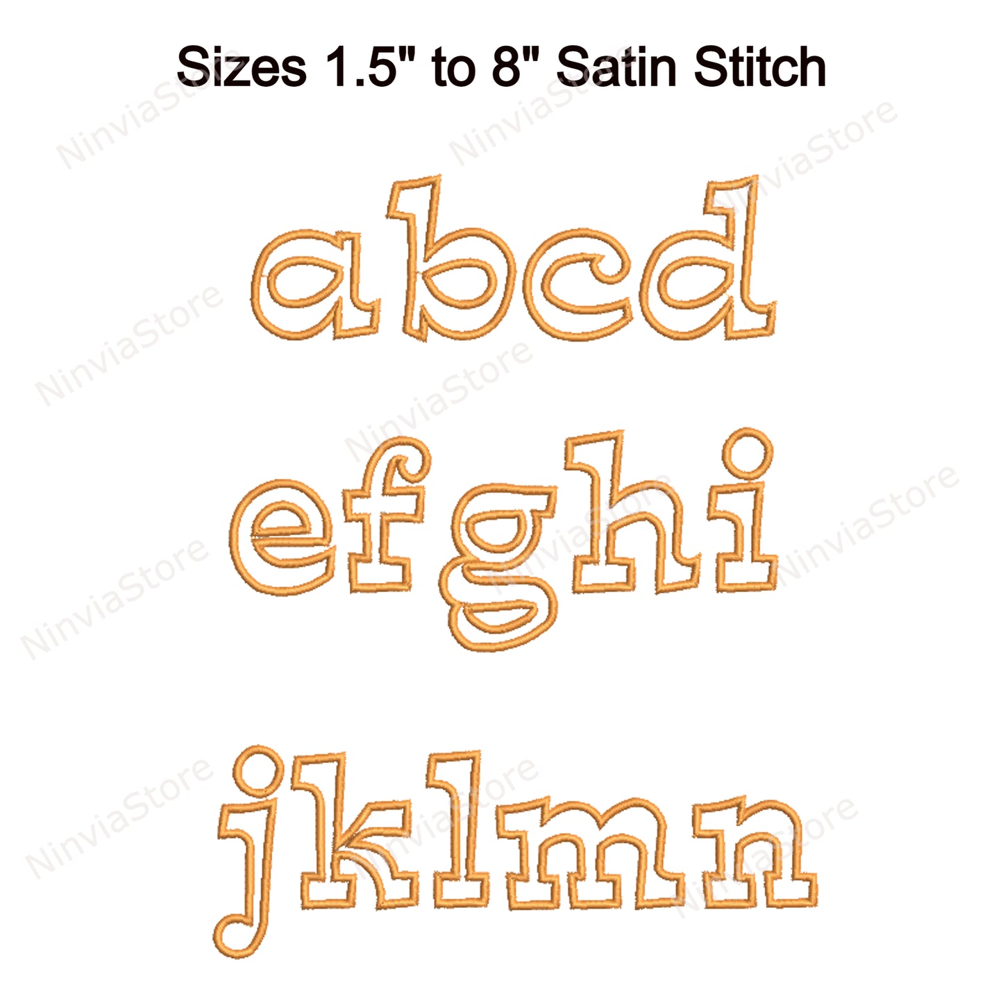 Cartoon Outline Machine Embroidery Font, 14 sizes, 8 formats, BX Font, PE font, Monogram Alphabet Embroidery Designs
