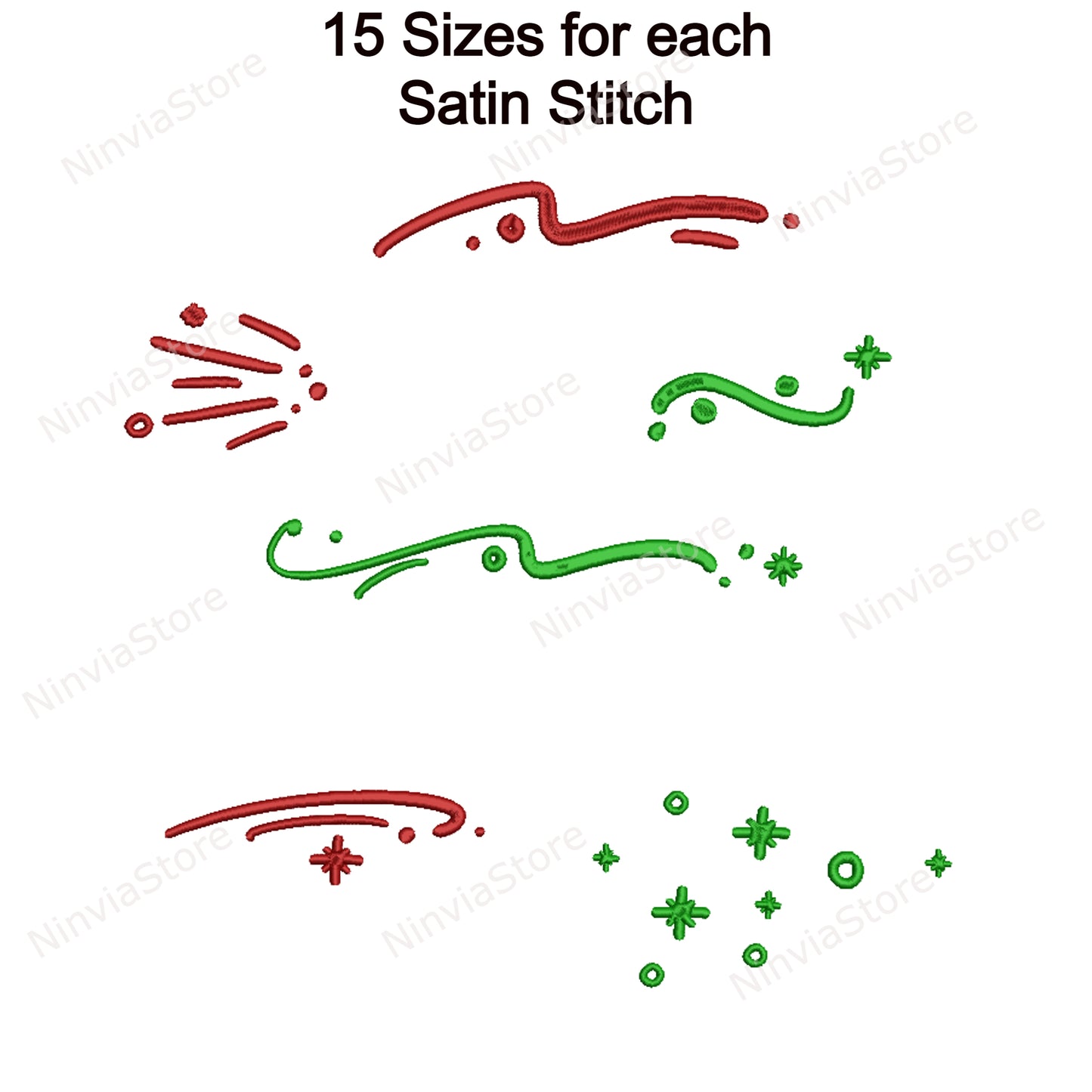 41 Christmas Machine Embroidery Designs, 15 Sizes, 8 formats, Christmas Embroidery Pattern