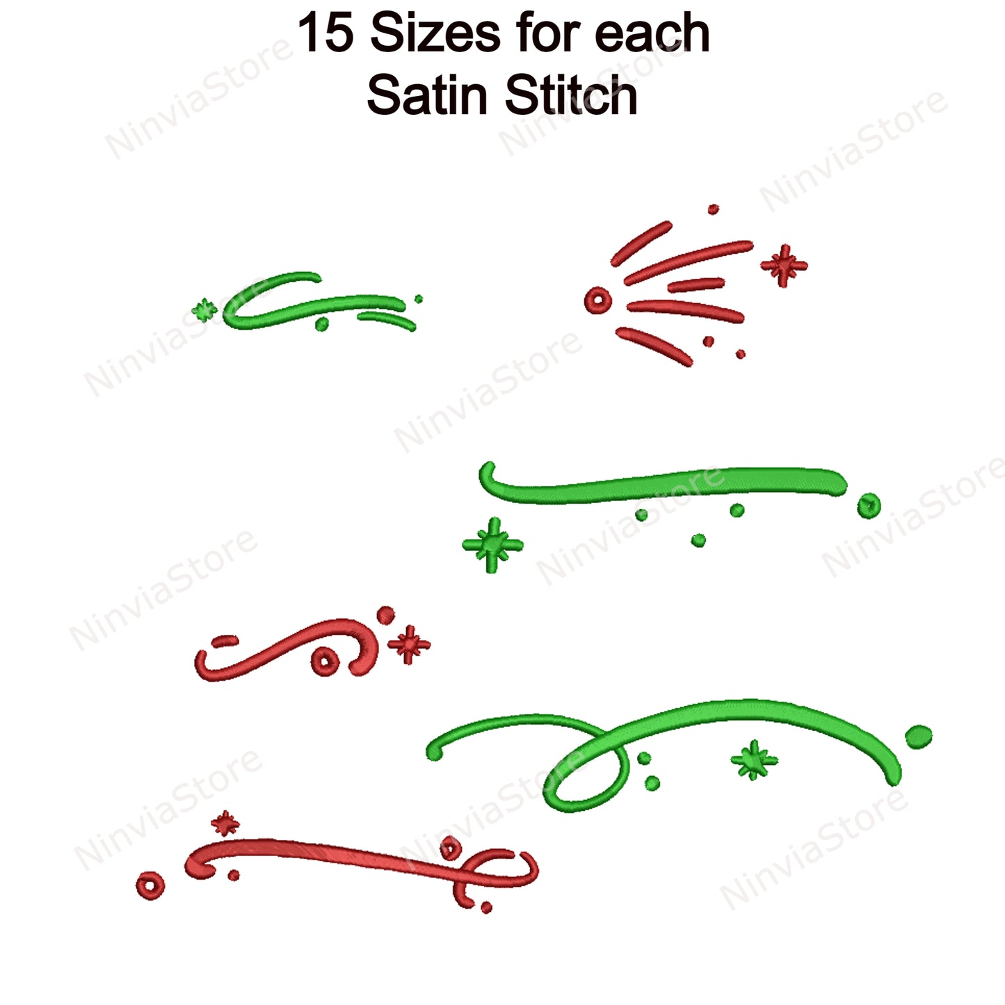 41 Christmas Machine Embroidery Designs, 15 Sizes, 8 formats, Christmas Embroidery Pattern