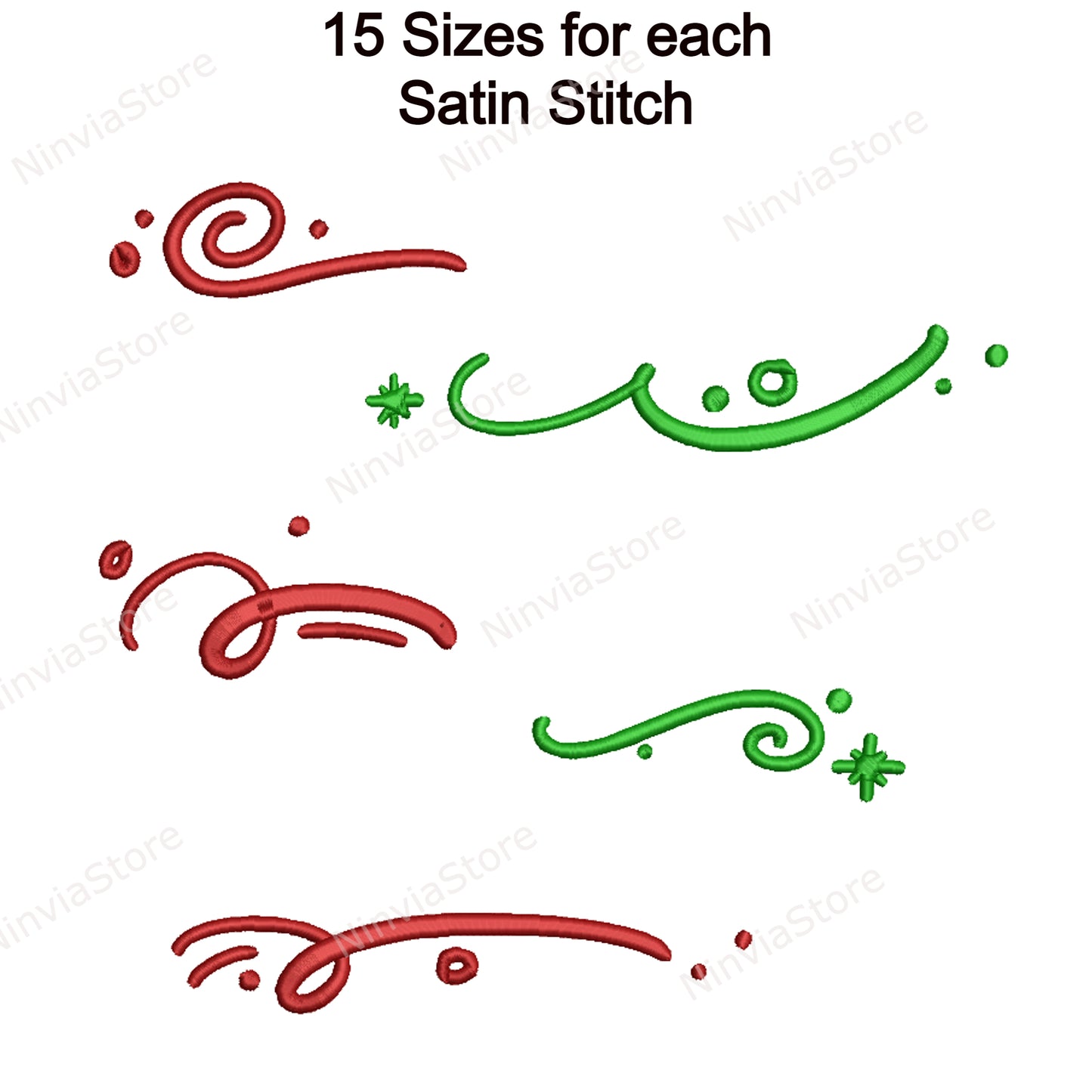 41 Christmas Machine Embroidery Designs, 15 Sizes, 8 formats, Christmas Embroidery Pattern