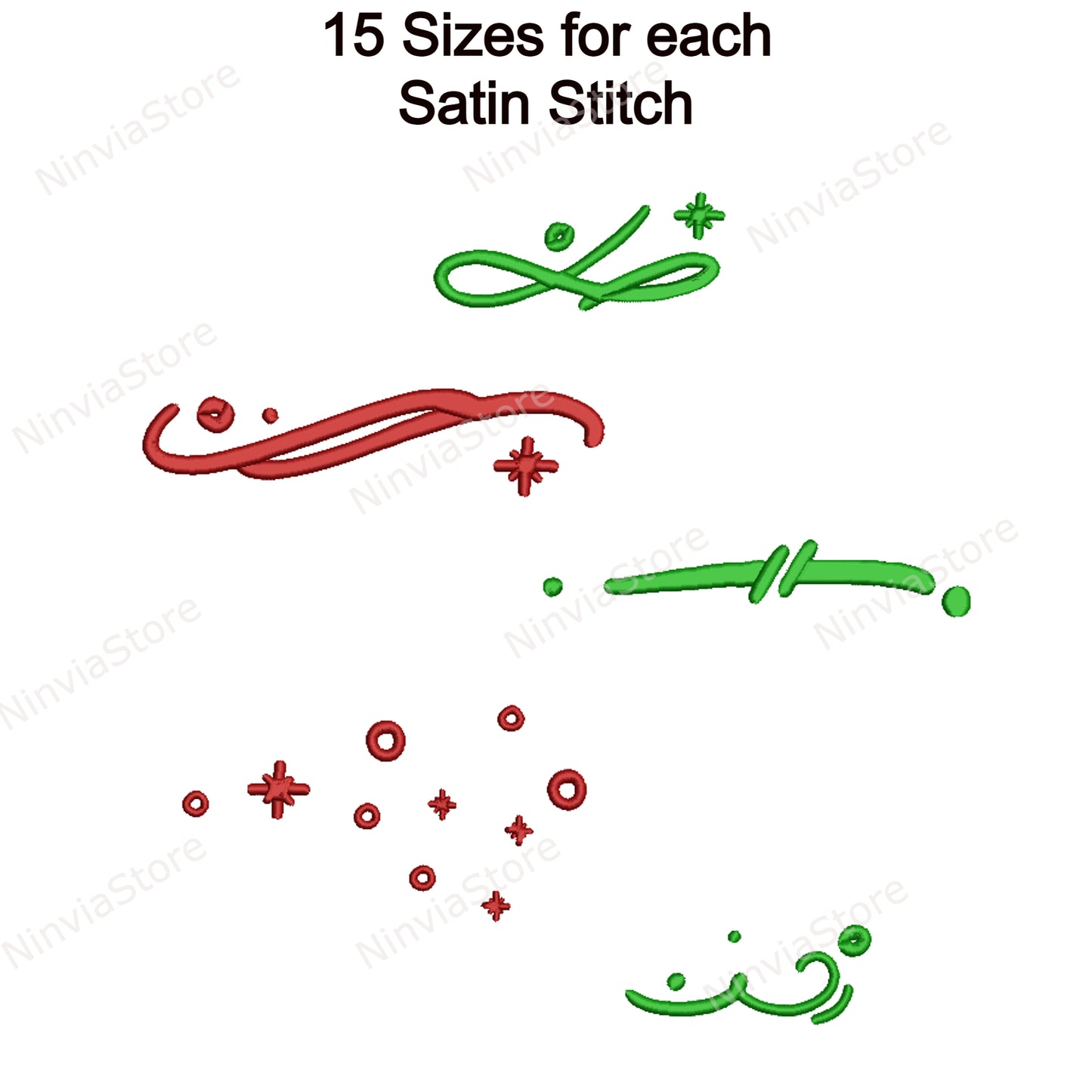 41 Christmas Machine Embroidery Designs, 15 Sizes, 8 formats, Christmas Embroidery Pattern