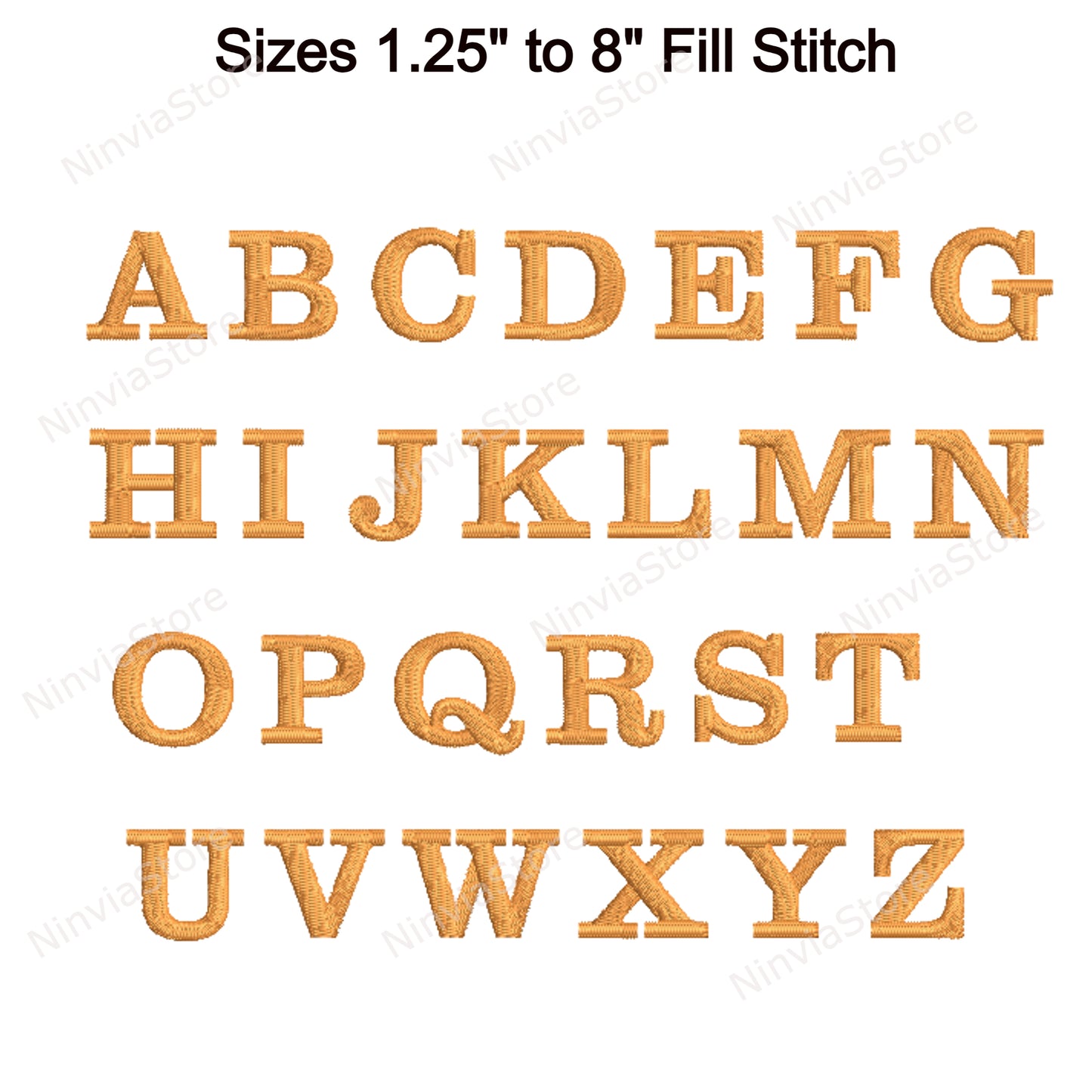 Police de broderie machine créative, 15 tailles, 8 formats, police BX, police PE, motifs de broderie Monogram Alphabet