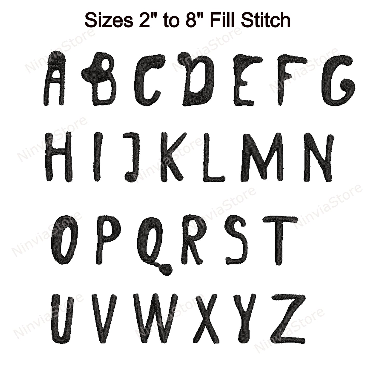 Dark Night Machine Embroidery Font, 15 sizes, 8 formats, Halloween BX Font, PE font, Monogram Alphabet Embroidery Designs