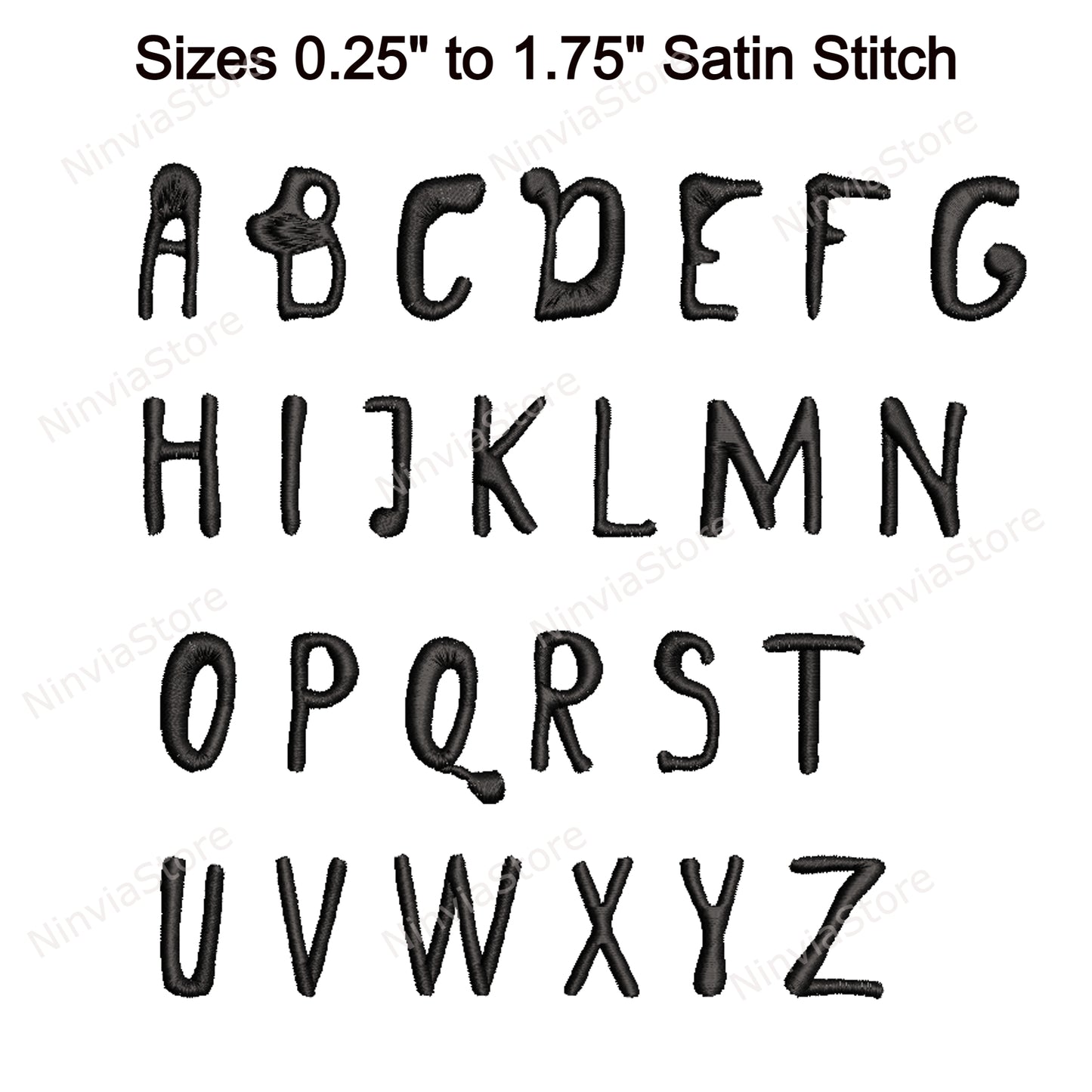 Dark Night Machine Embroidery Font, 15 sizes, 8 formats, Halloween BX Font, PE font, Monogram Alphabet Embroidery Designs