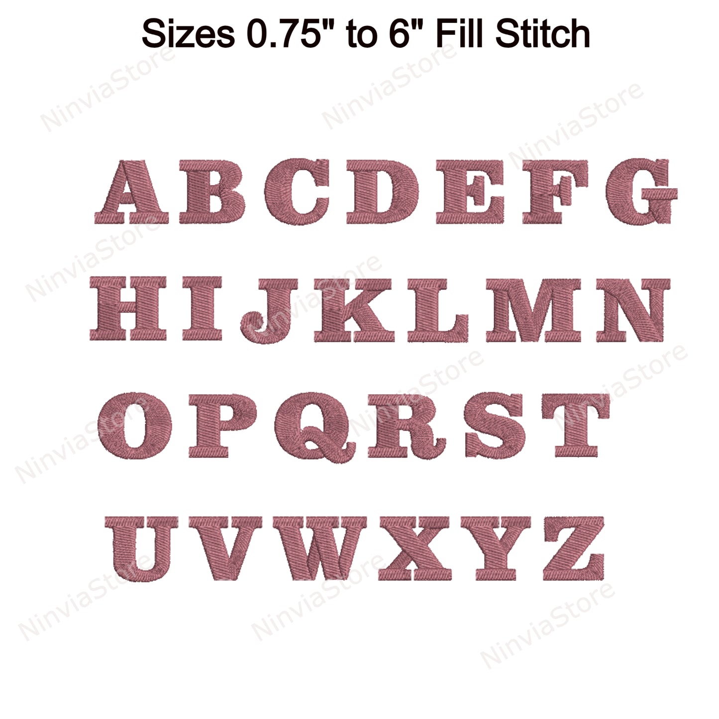 Extra Bold Serif Machine Embroidery Font, 15 sizes, 8 formats, BX Font, PE font, Monogram Alphabet Embroidery Designs