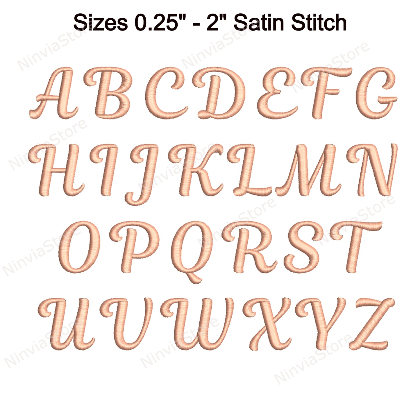 Favorite Script Machine Embroidery Font, 14 sizes, 8 formats, BX Font, PE font, Monogram Alphabet Embroidery Designs