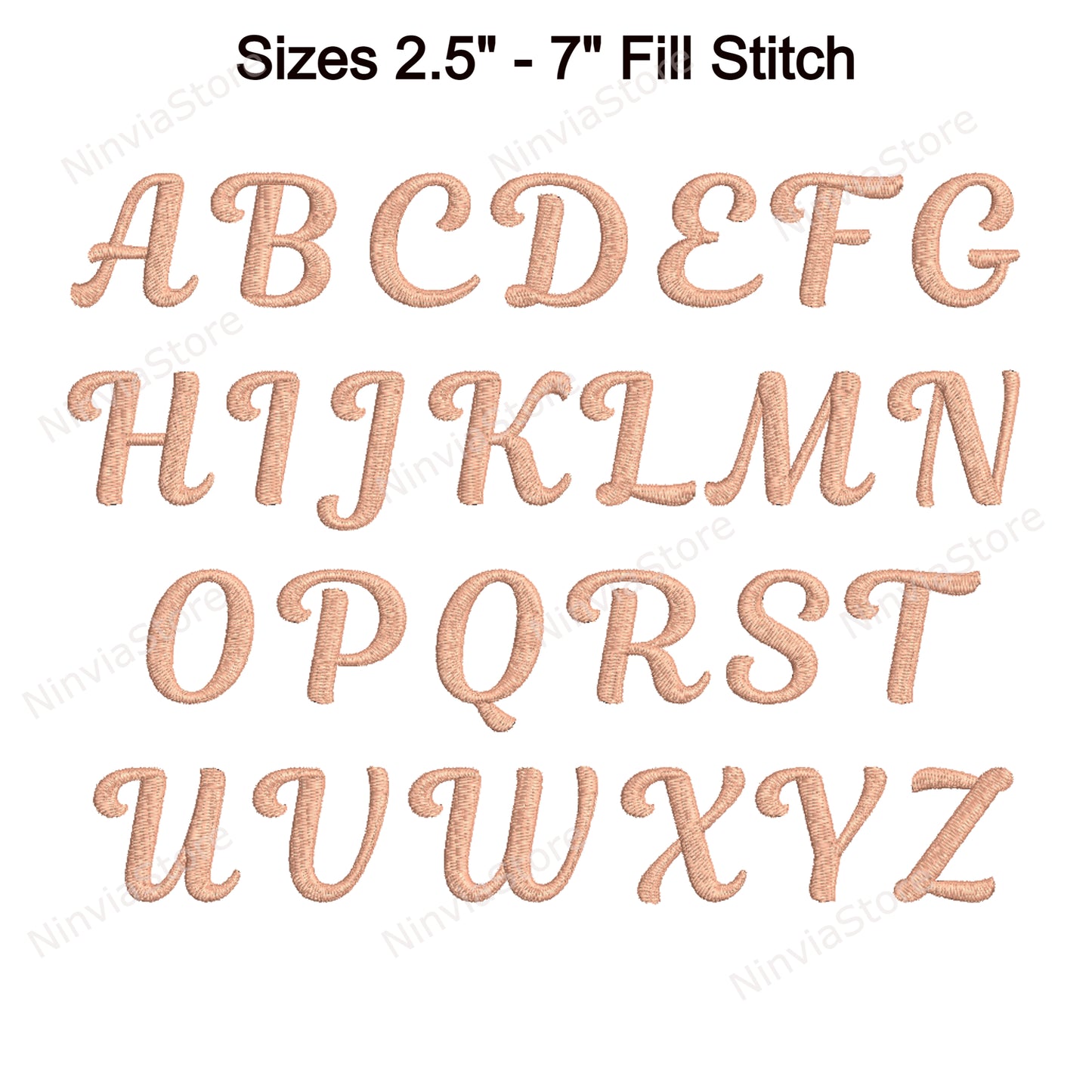 Favorite Script Machine Embroidery Font, 14 sizes, 8 formats, BX Font, PE font, Monogram Alphabet Embroidery Designs