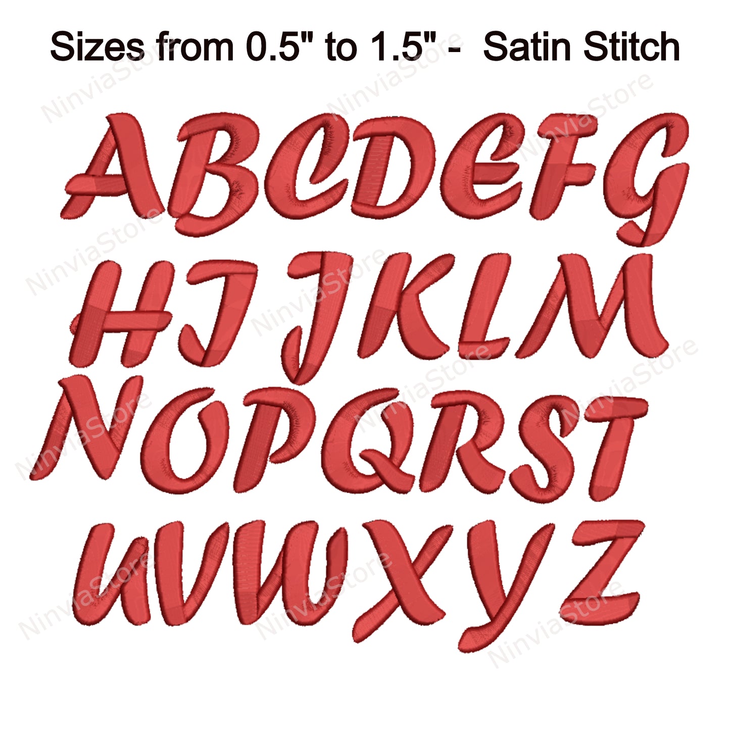 Forte Script Machine Embroidery Font, 11 sizes, 8 formats, BX Font, PE font, Monogram Alphabet Embroidery Designs