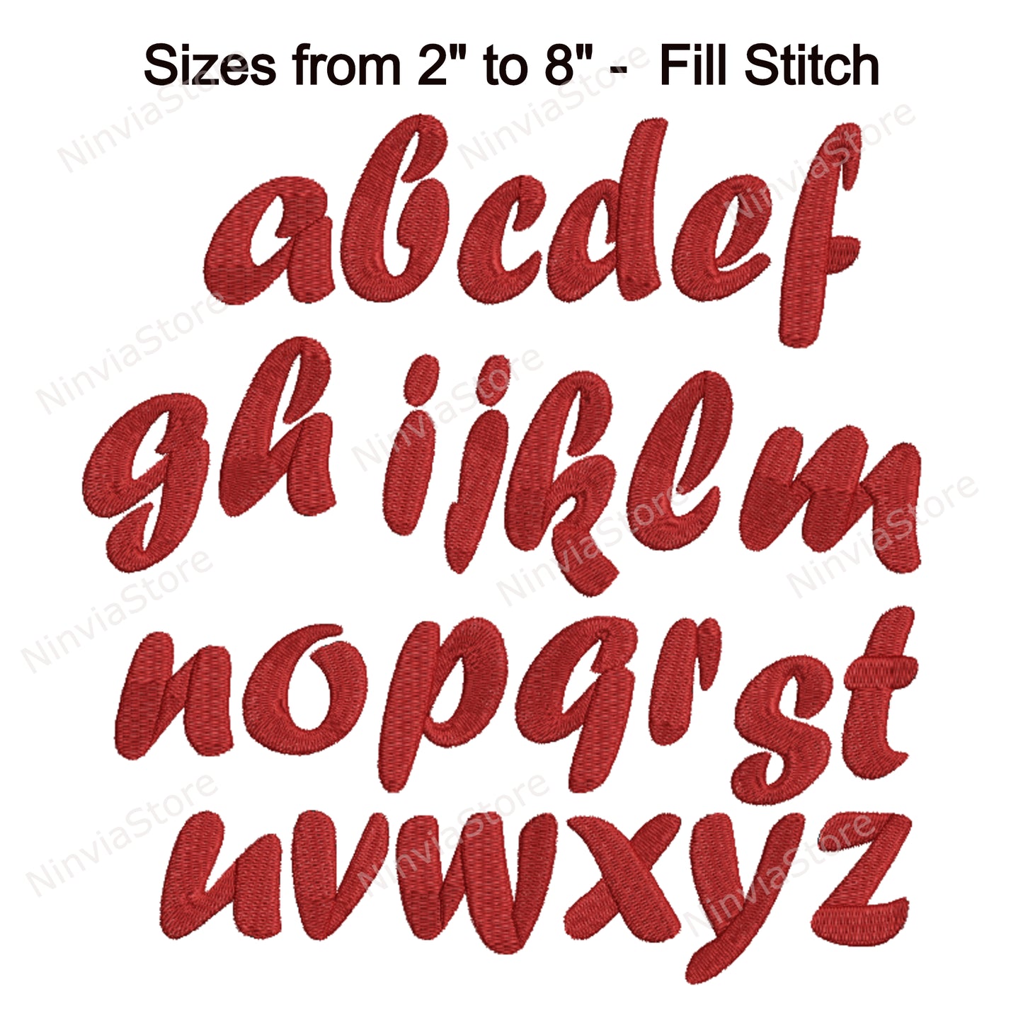 Forte Script Machine Embroidery Font, 11 sizes, 8 formats, BX Font, PE font, Monogram Alphabet Embroidery Designs