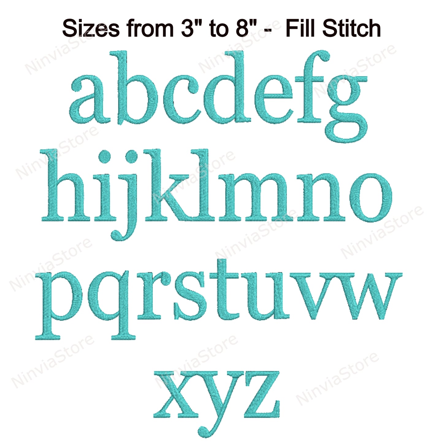 Police de broderie Machine Georgia, 15 tailles, 8 formats, police BX, police PE, motifs de broderie Monogram Alphabet