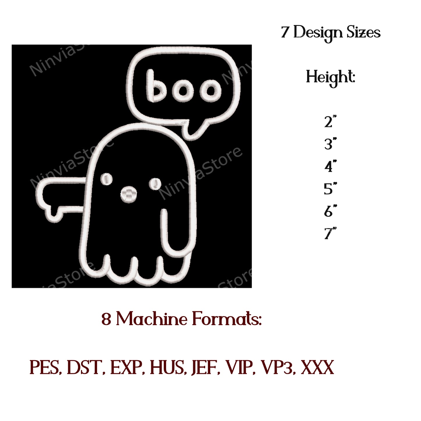 Le fantôme de la désapprobation broderie Design, Halloween Machine broderie Design + police, motif de broderie, téléchargement instantané, fichiers numériques