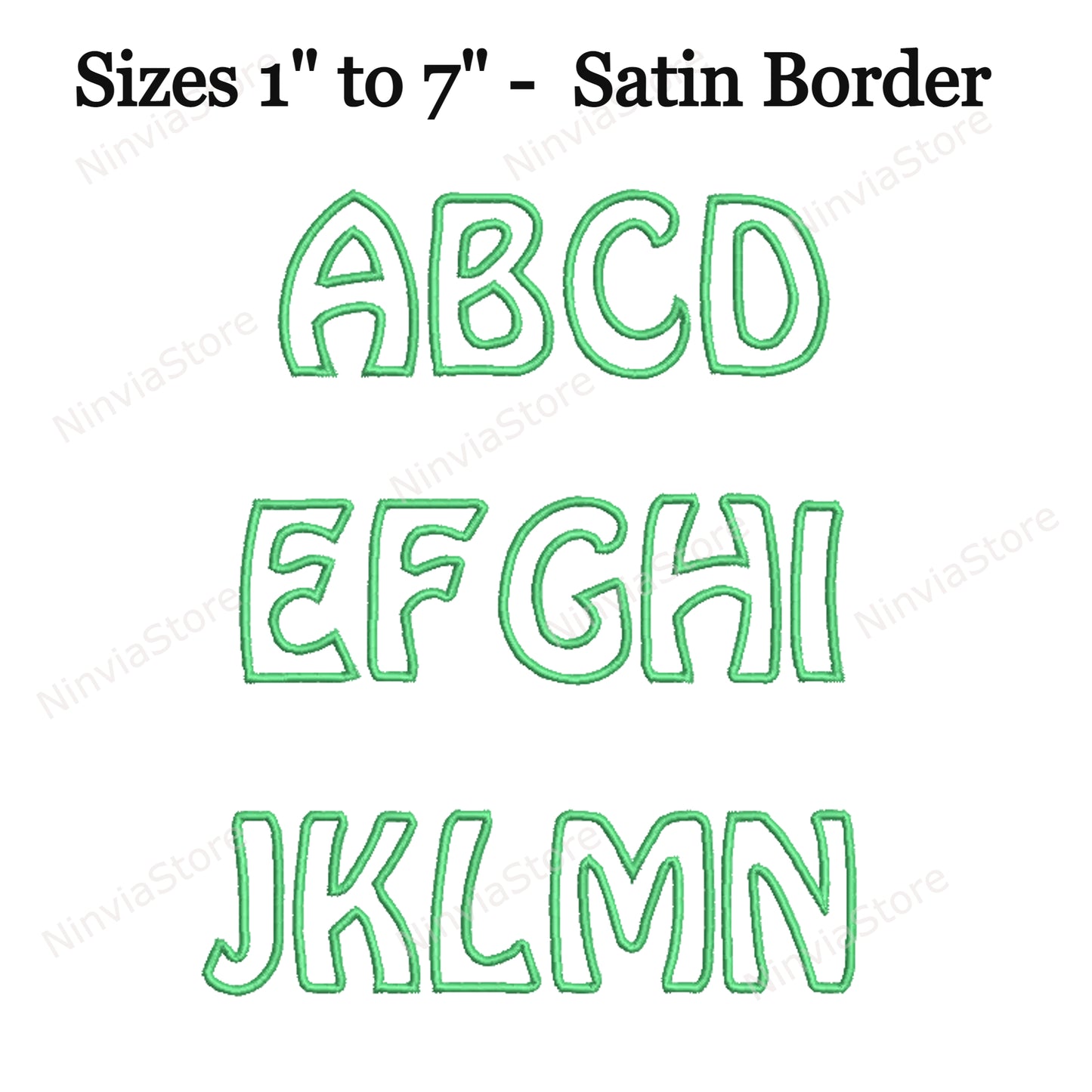 Hobo-Applikations-Maschinenstickschrift, 11 Größen, 8 Formate, BX-Schriftart, PE-Schriftart, Monogramm-Alphabet-Stickmotive