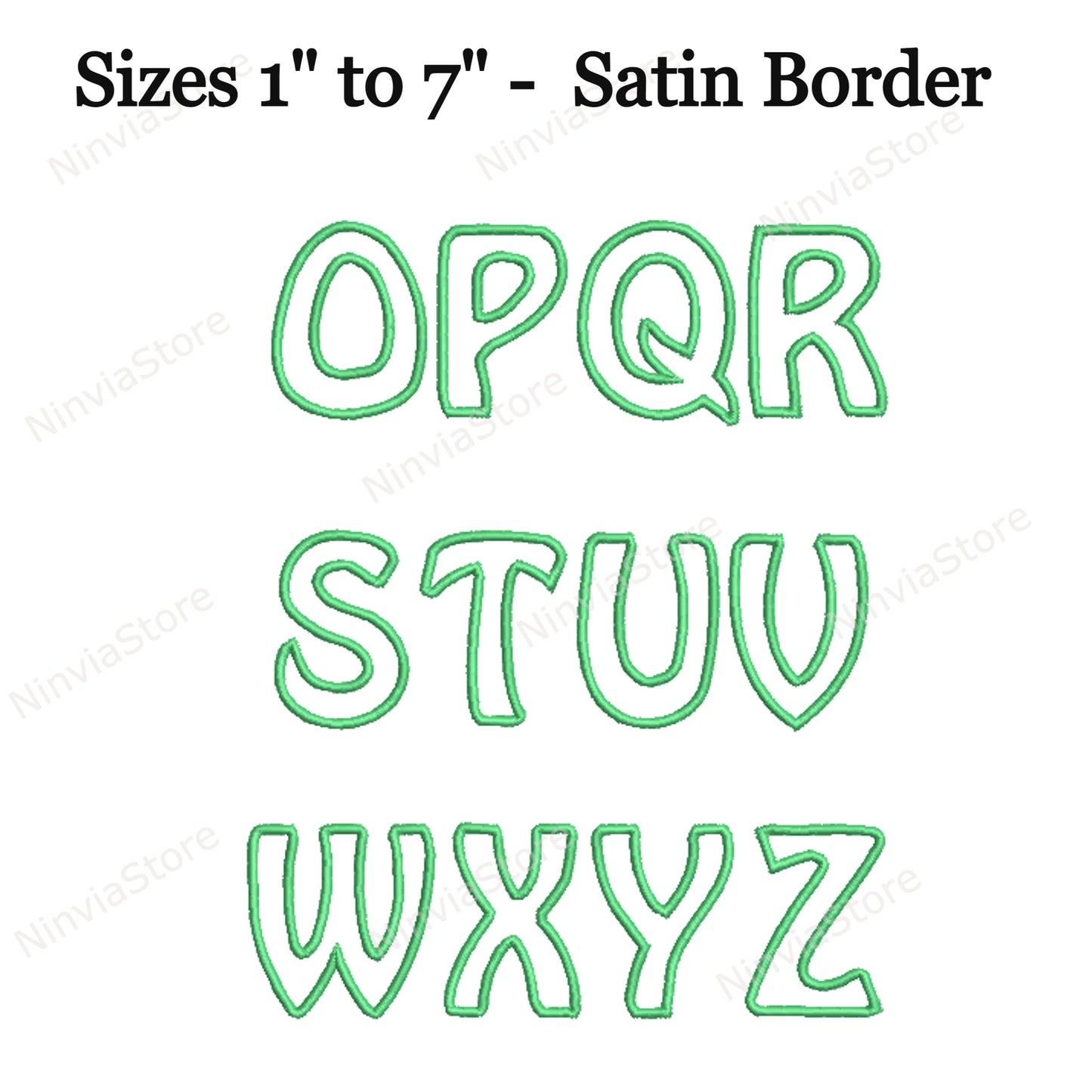 Hobo-Applikations-Maschinenstickschrift, 11 Größen, 8 Formate, BX-Schriftart, PE-Schriftart, Monogramm-Alphabet-Stickmotive
