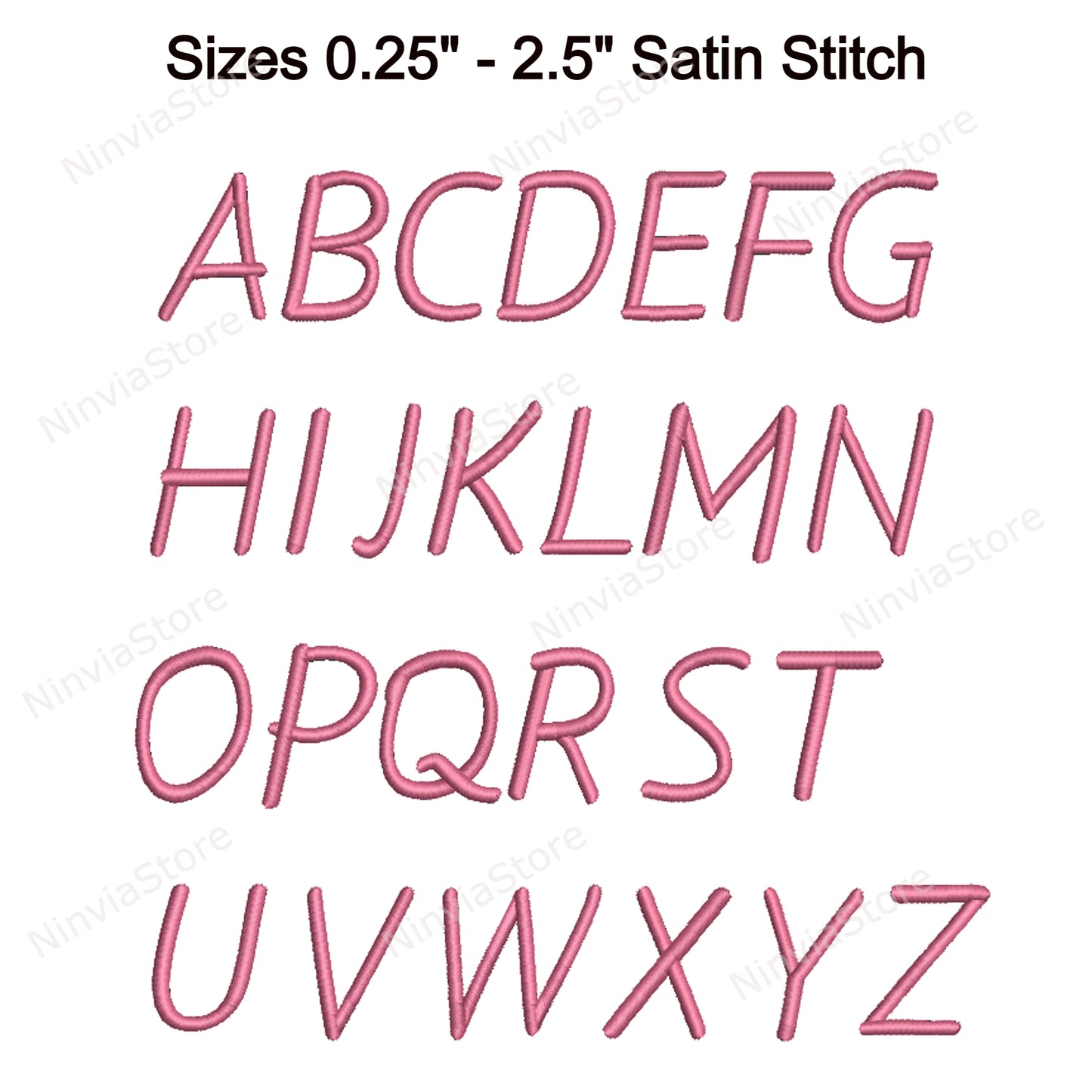 Kristen Script Maschinenstickschrift, 15 Größen, 8 Formate, BX-Schriftart, PE-Schriftart, Monogramm-Alphabet-Stickmotive