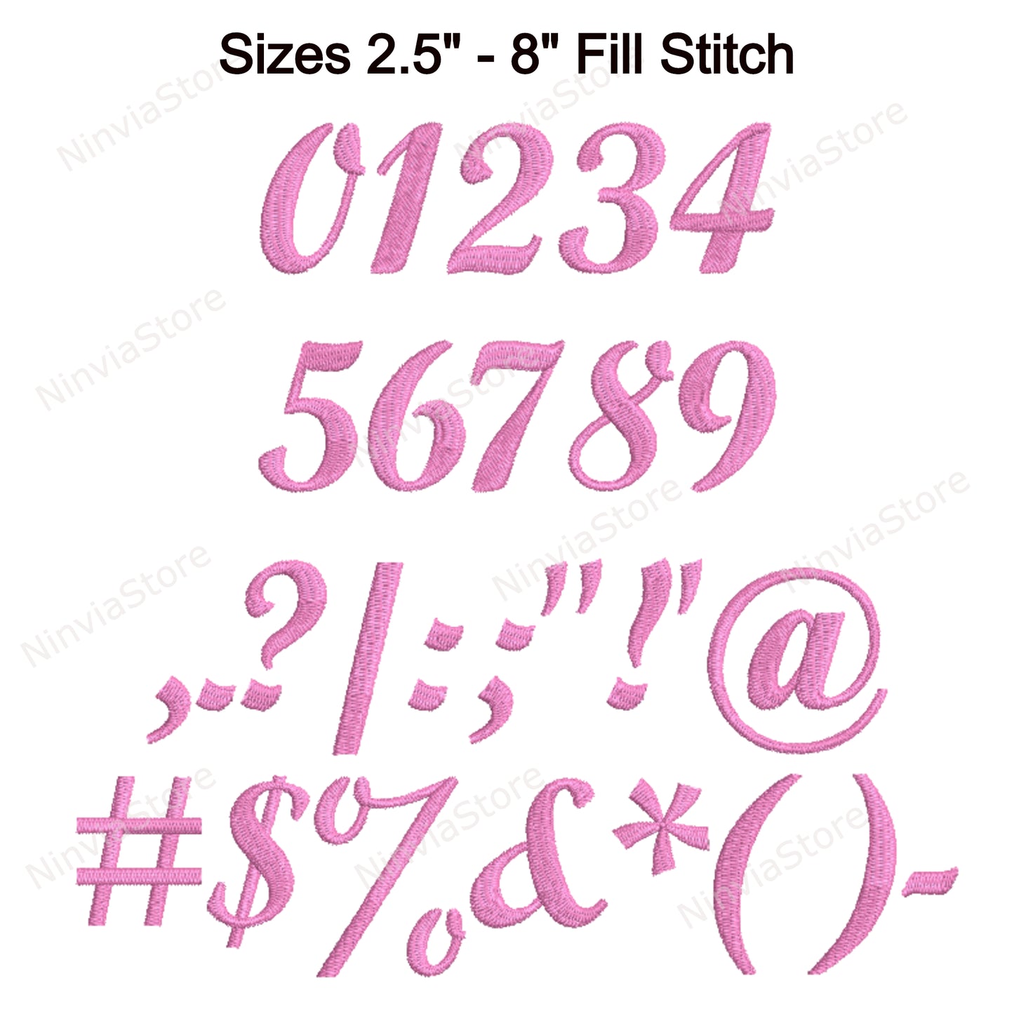 Belle police de broderie Machine Script, 14 tailles, 8 formats, police BX, police PE, motifs de broderie Monogram Alphabet