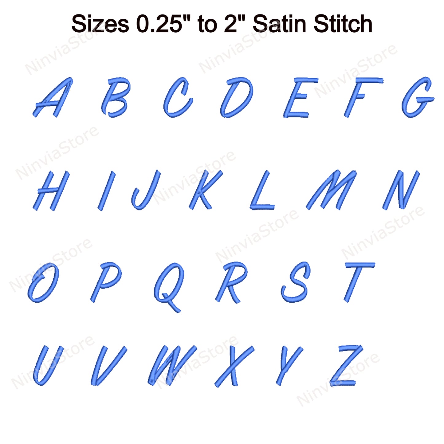 Mark My Words Script Machine Embroidery Font, 15 tailles, 8 formats, police BX, police PE, motifs de broderie Monogram Alphabet