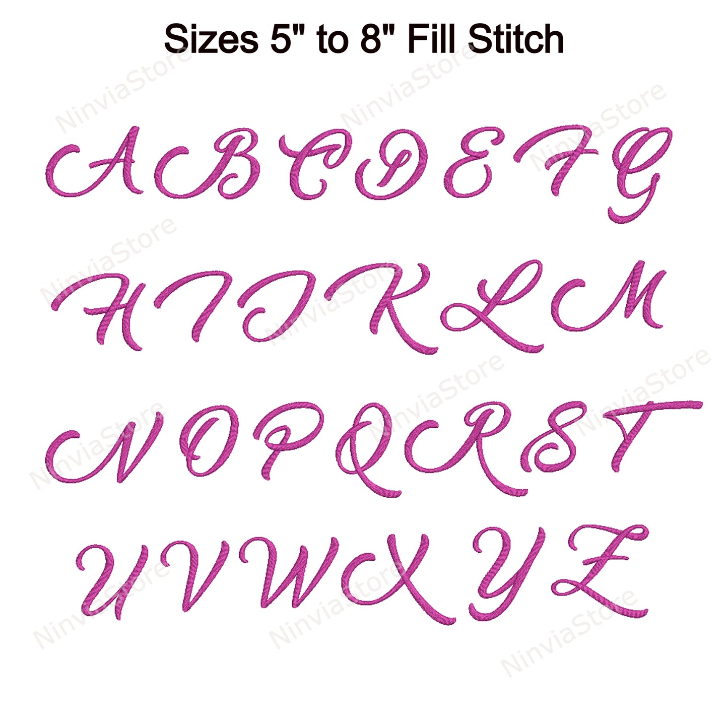 Marguerite Script Machine Embroidery Font, 14 sizes, 8 formats, BX Font, PE font, Monogram Alphabet Embroidery Designs