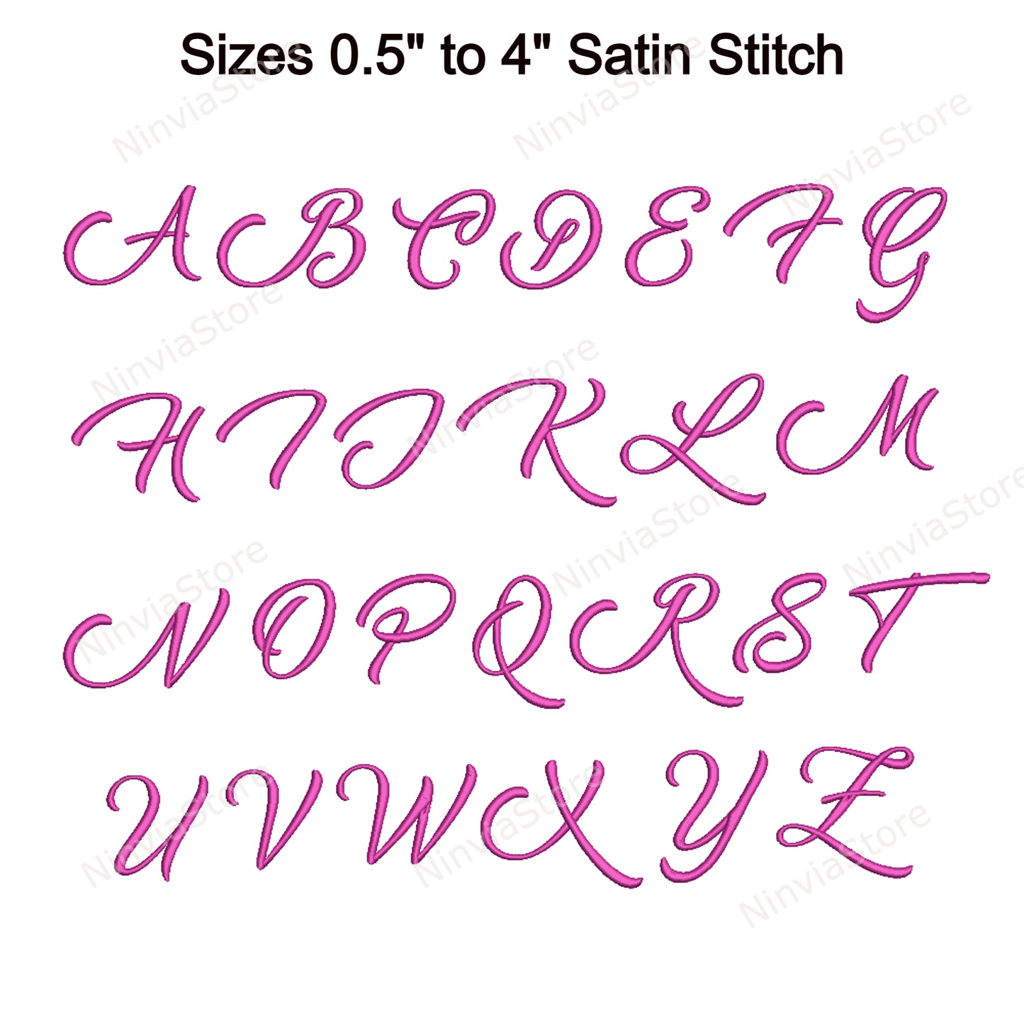 Marguerite Script Machine Embroidery Font, 14 sizes, 8 formats, BX Font, PE font, Monogram Alphabet Embroidery Designs