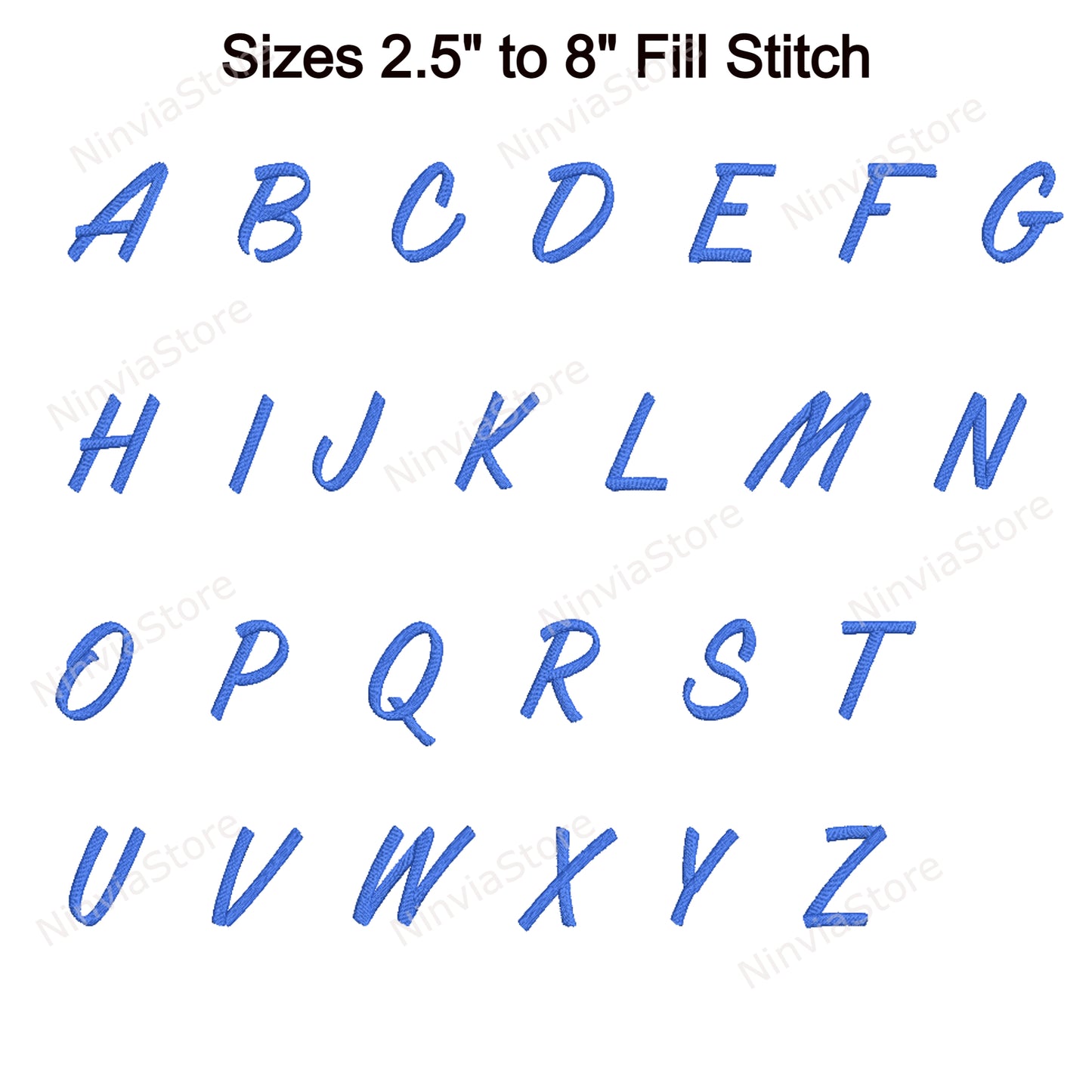 Mark My Words Script Machine Embroidery Font, 15 tailles, 8 formats, police BX, police PE, motifs de broderie Monogram Alphabet