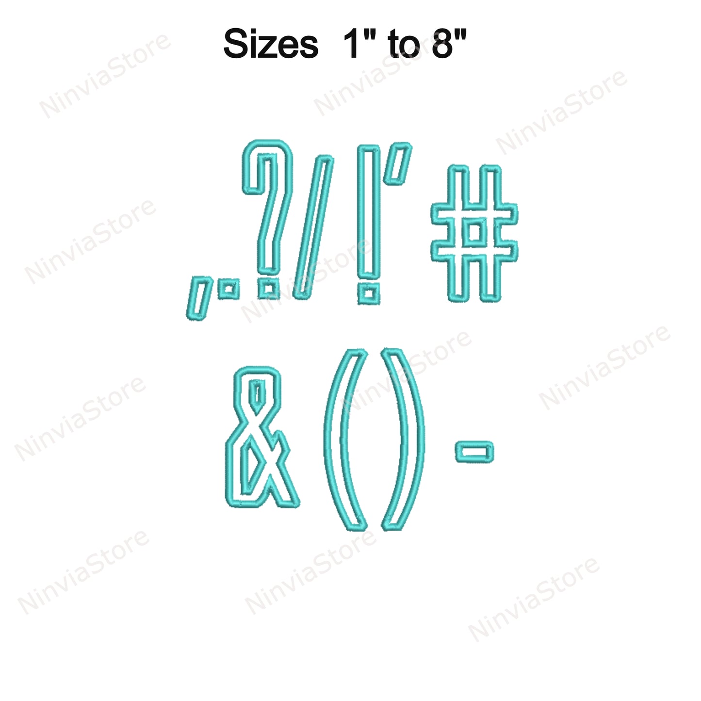 Dünne Block-Maschinenstickschrift, 15 Größen, 8 Formate, BX-Schriftart, PE-Schriftart, Monogramm-Alphabet-Stickmotive