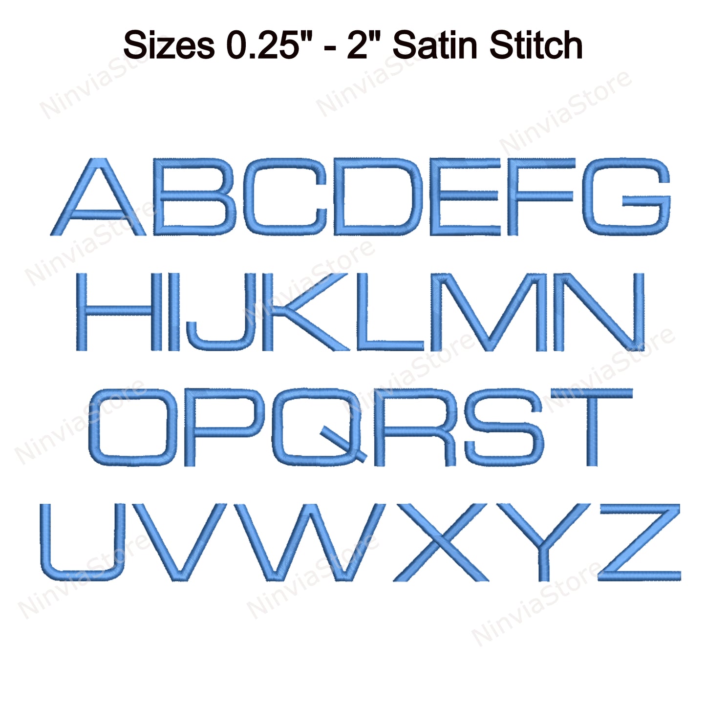 Microgramma Machine Embroidery Font, 15 sizes, 8 formats, BX Font, PES font, Monogram Alphabet Embroidery Design