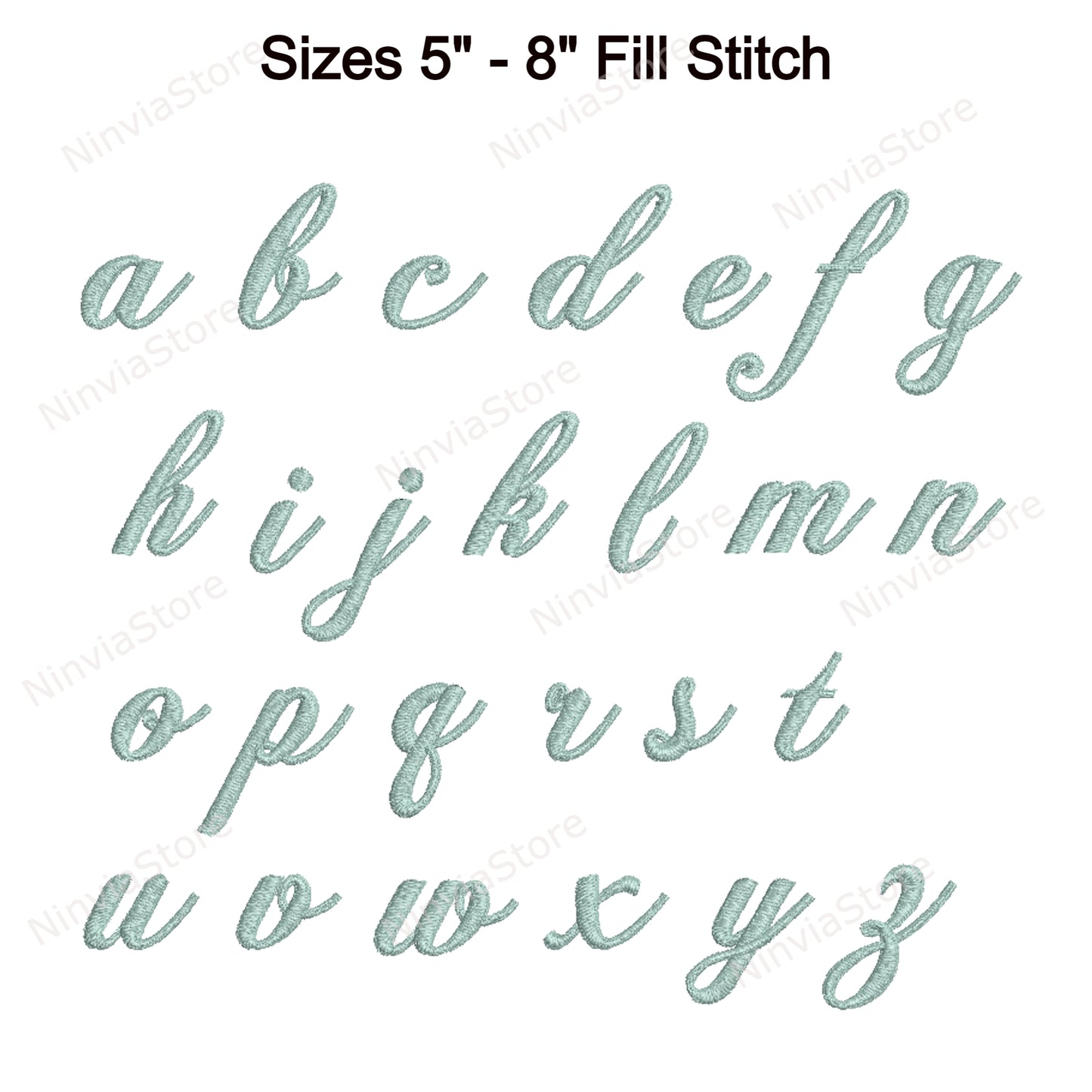 Police de broderie Machine Moonlight Script, 14 tailles, 8 formats, police BX, police PE, motifs de broderie Monogram Alphabet