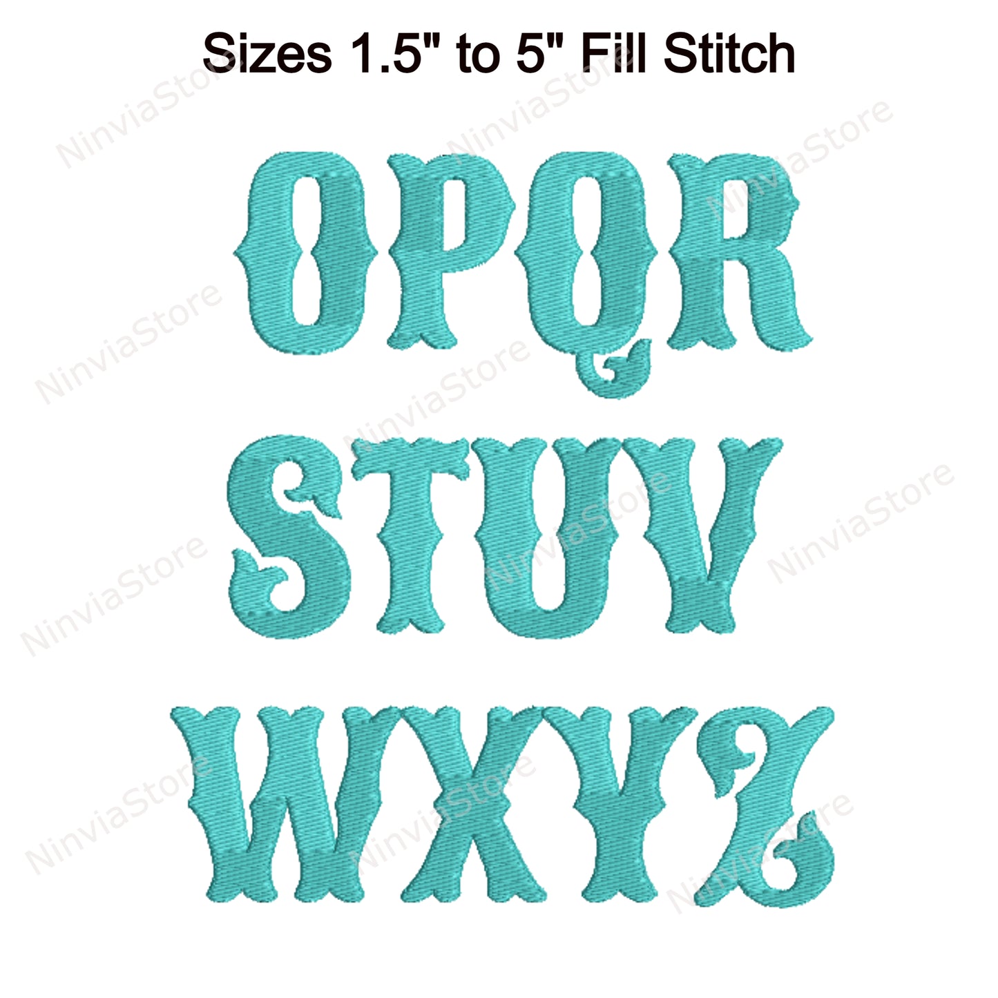 Fishtail Monogram Machine Embroidery Font, BX Font for Embroidery, PES Monogram Alphabet Machine Embroidery Design, Monogram Embroidery