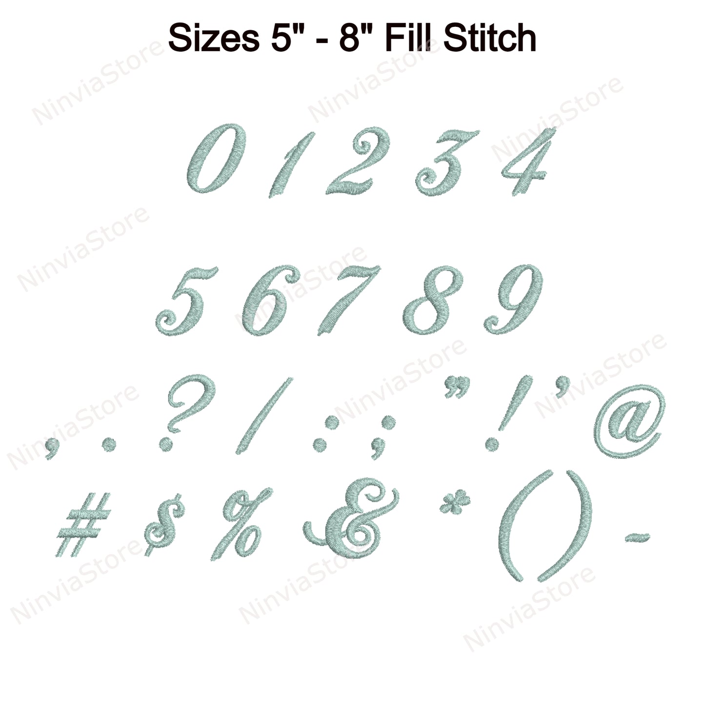 Police de broderie Machine Moonlight Script, 14 tailles, 8 formats, police BX, police PE, motifs de broderie Monogram Alphabet
